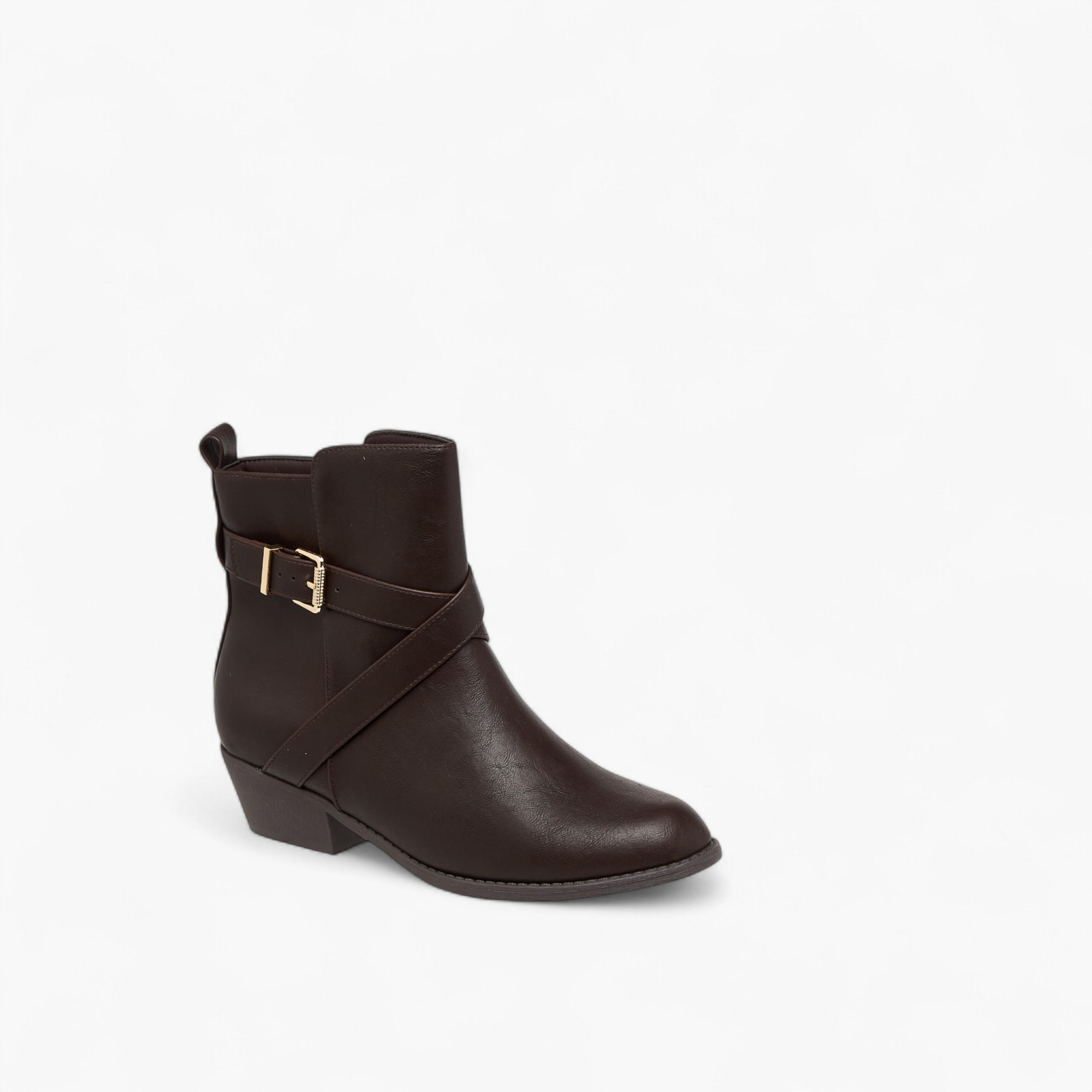 Flora Bella Solid Ankle Boots with Zip Closure-women-shoes-boots-image-2