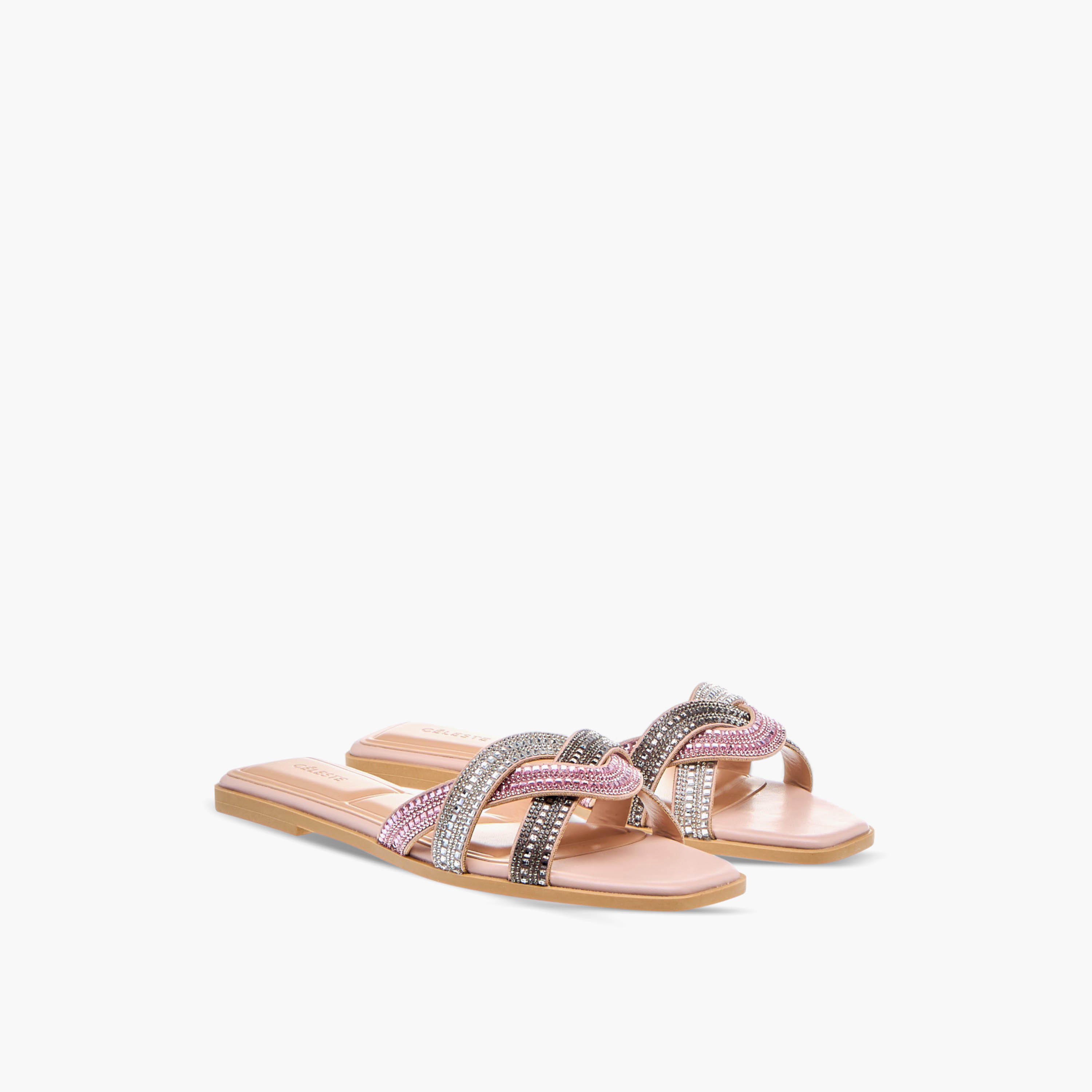 Celeste Women's Embellished Slip-On Sandals-women-shoes-flats-sandals-image-1