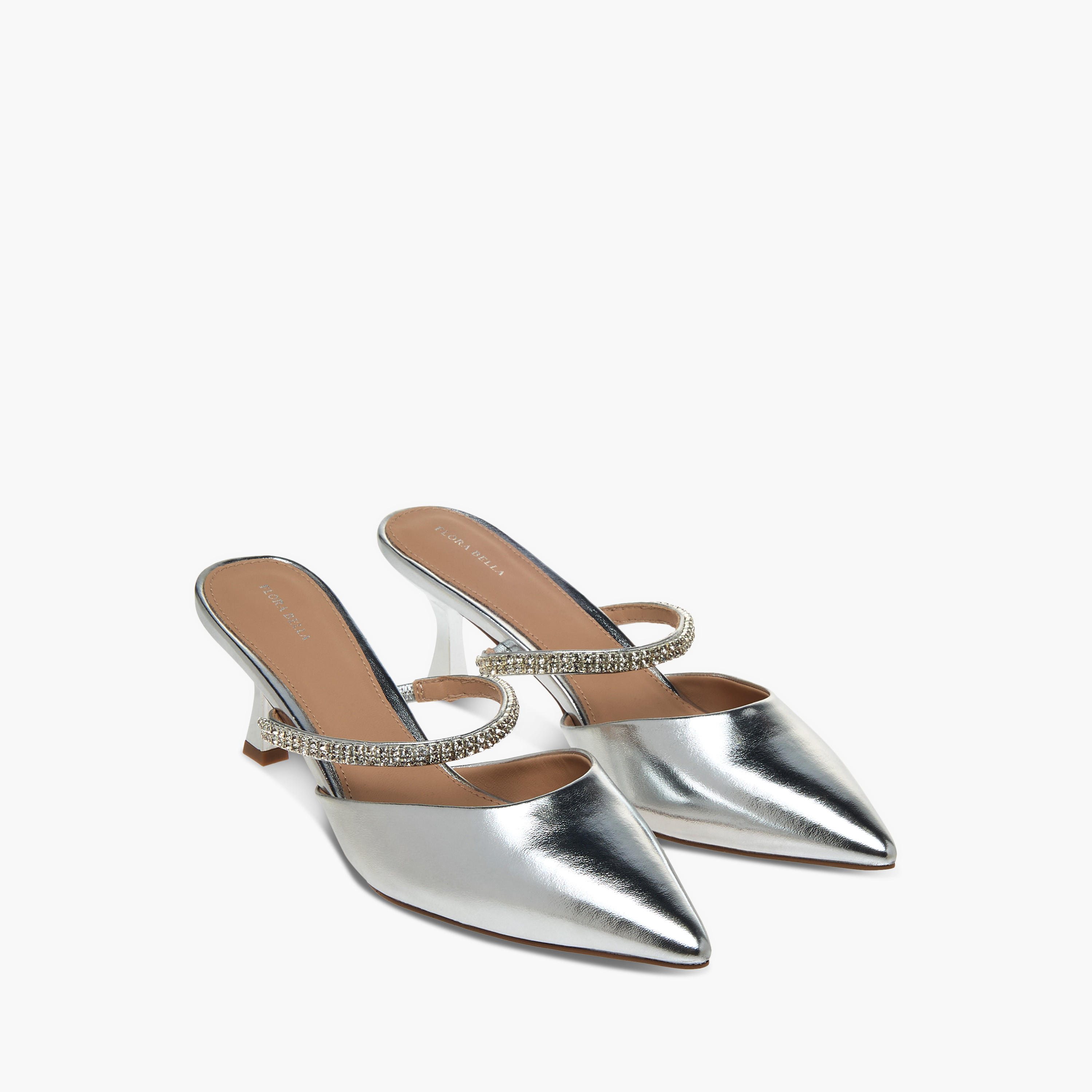 Flora Bella Embellished Slip-On Mules with Flared Heels-women-shoes-heels-image-1