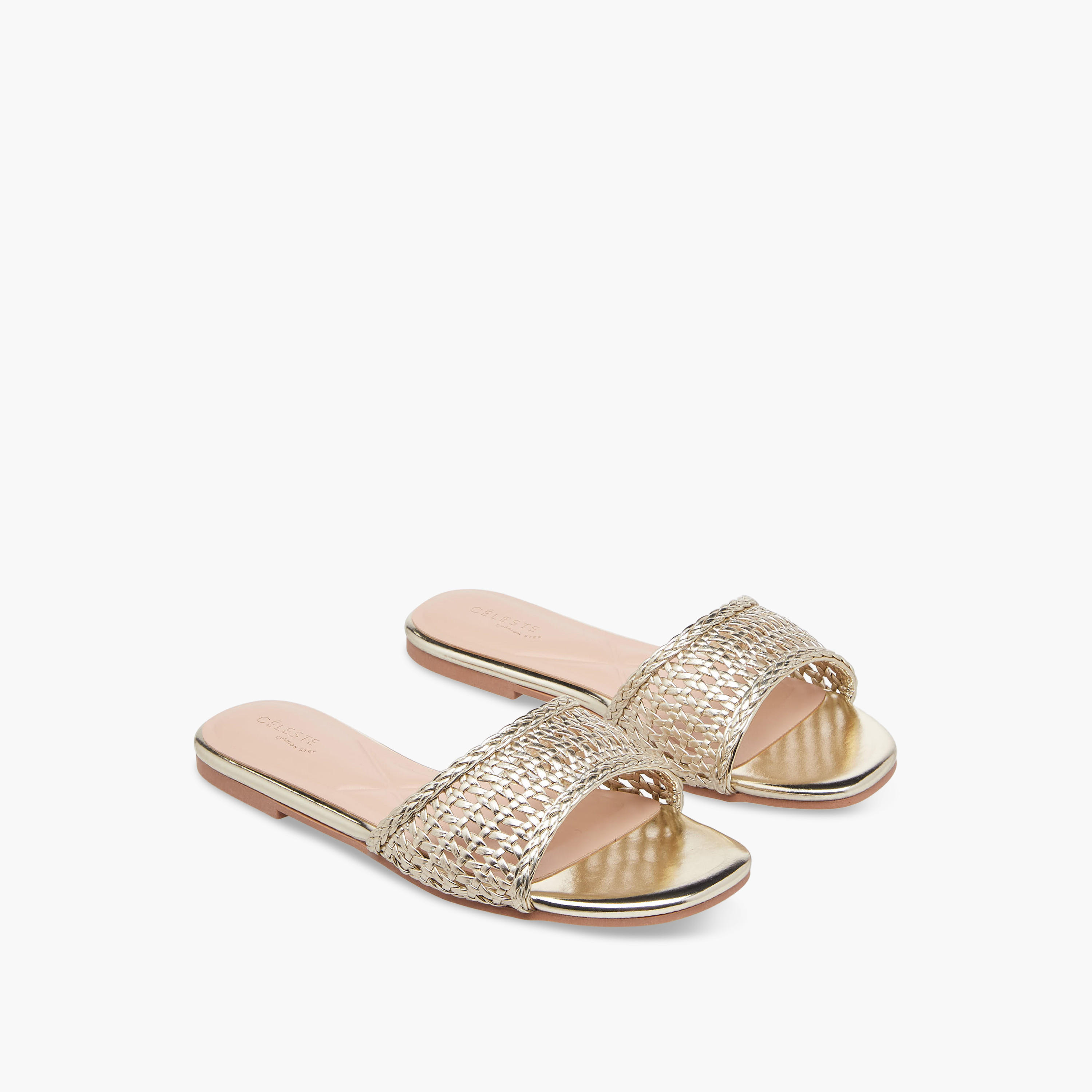 Celeste Women Weave Textured Flat Sandals-women-shoes-flats-sandals-image-1