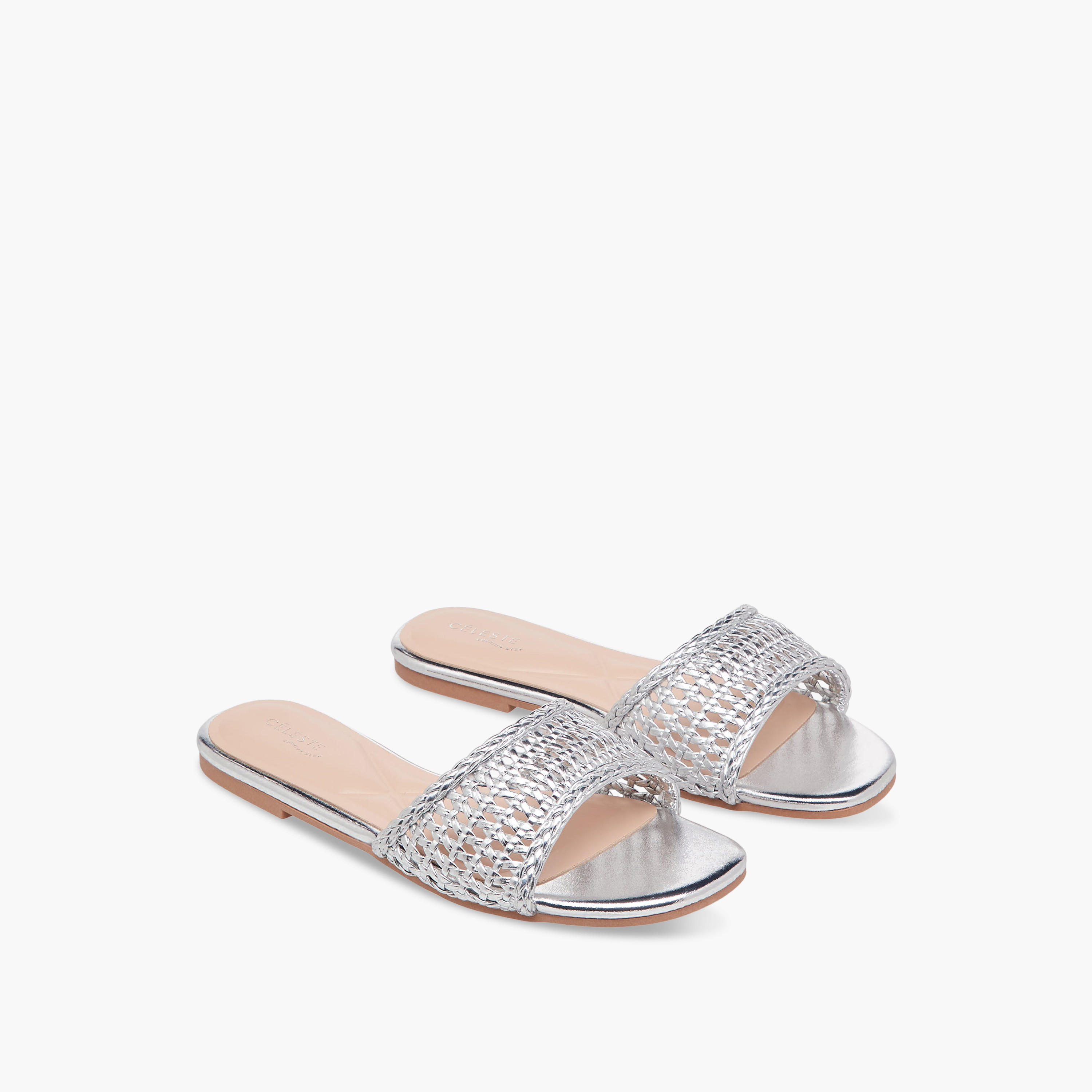 Celeste Women Weave Textured Flat Sandals-women-shoes-flats-sandals-image-1