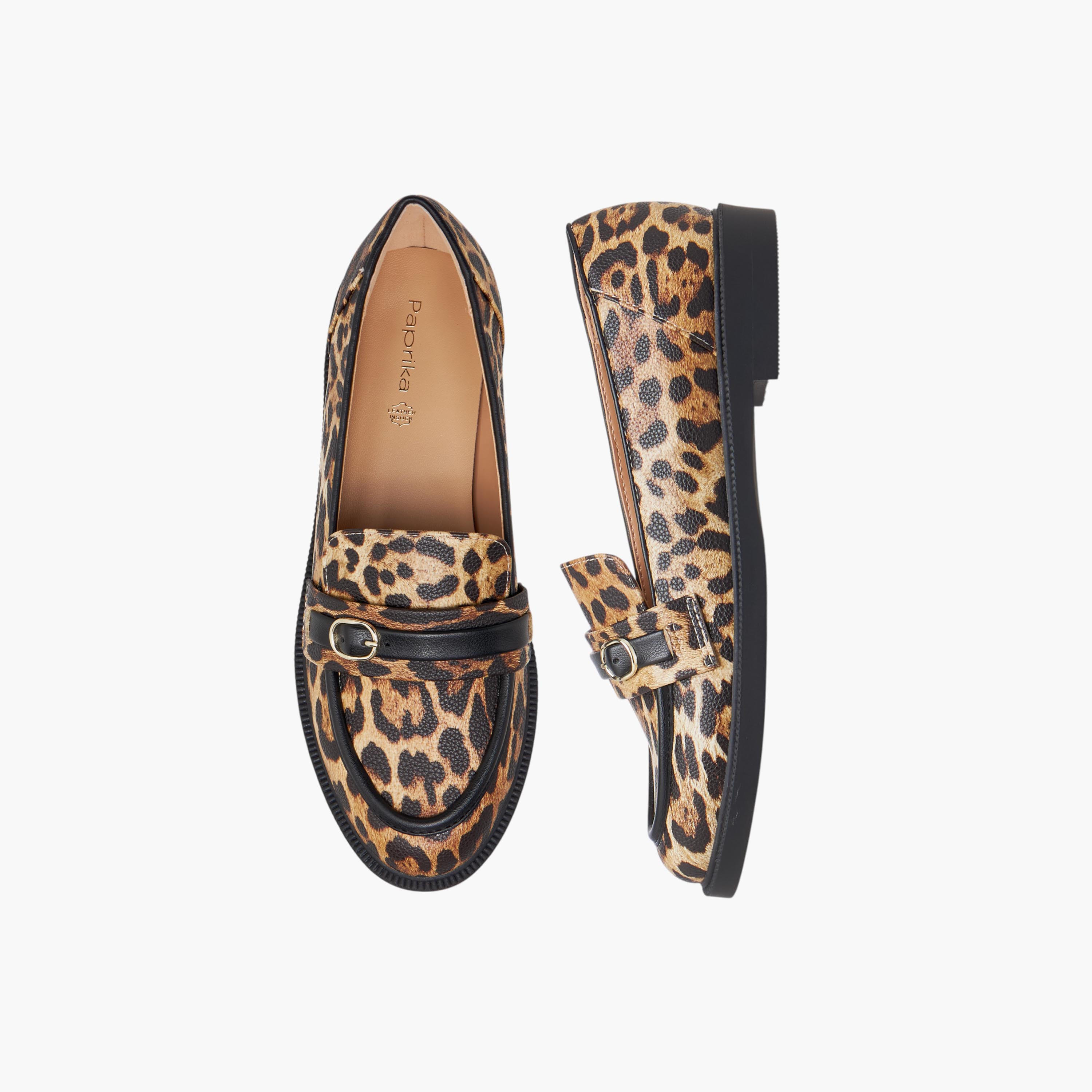 Paprika Animal Print Slip-On Loafers-women-shoes-loafersandmoccasins-image-1