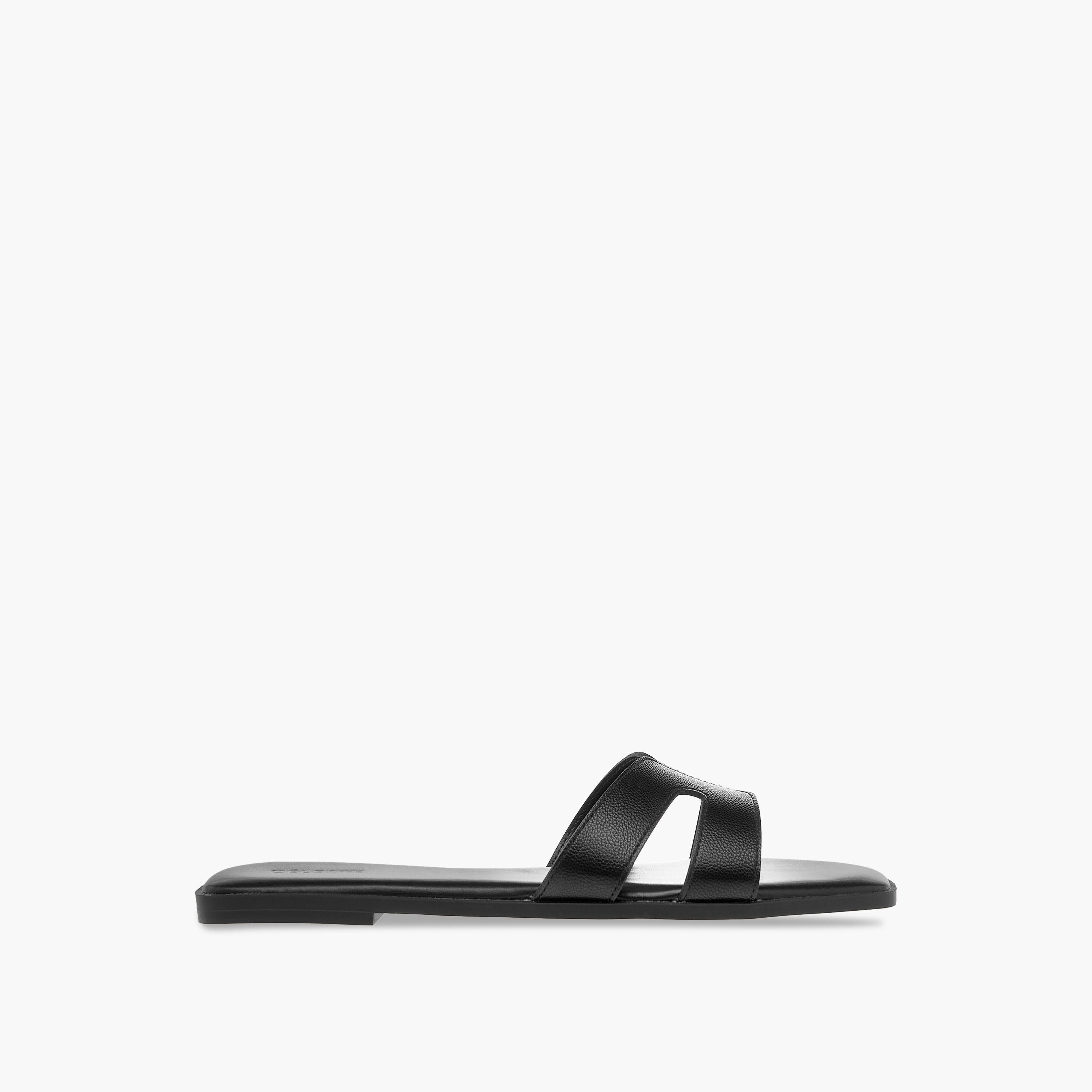 Celeste Women's Textured Cutout Detail Slip-On Sandals-women-shoes-flats-sandals-image-3