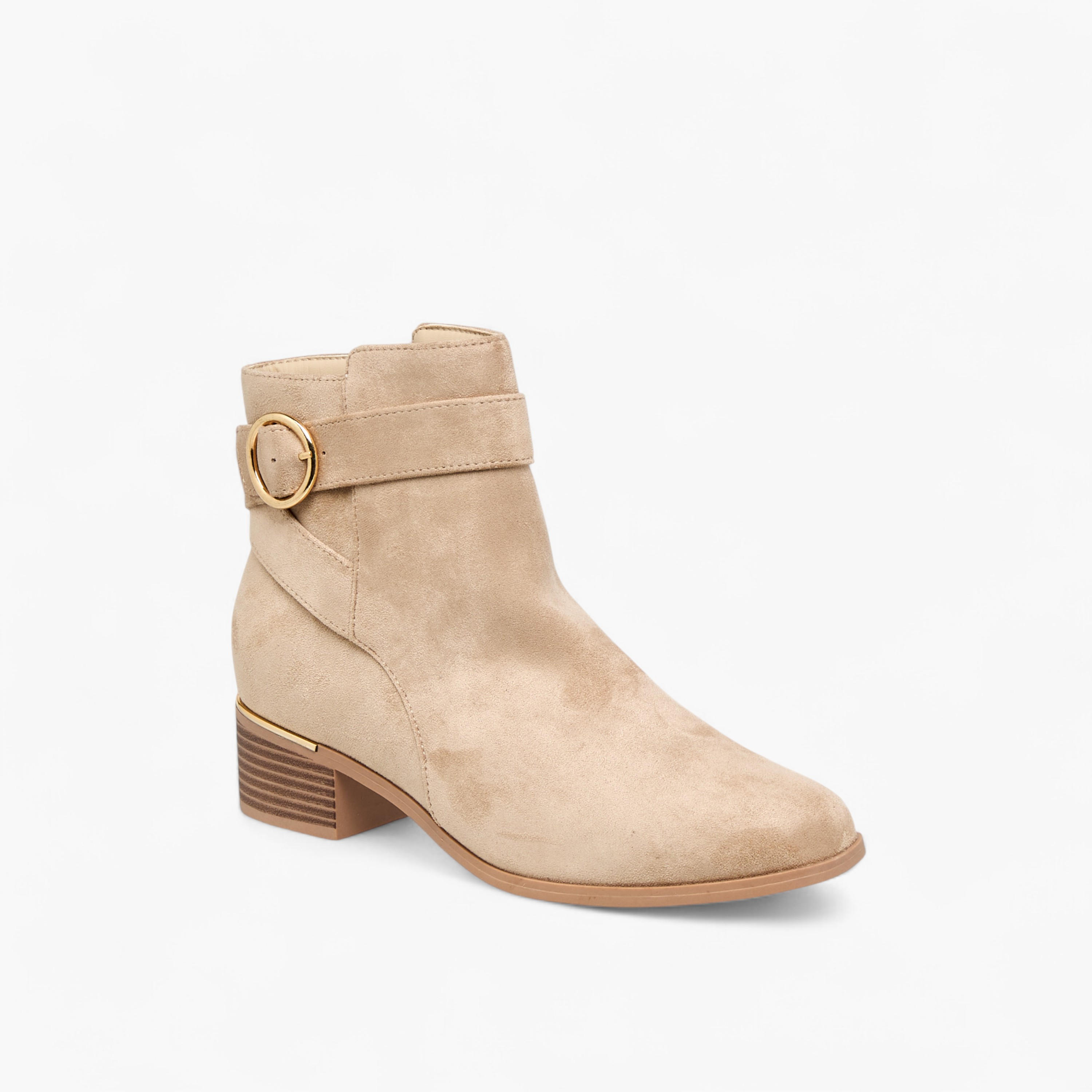 Flora Bella Solid Ankle Boots with Zip Closure-women-shoes-boots-image-2