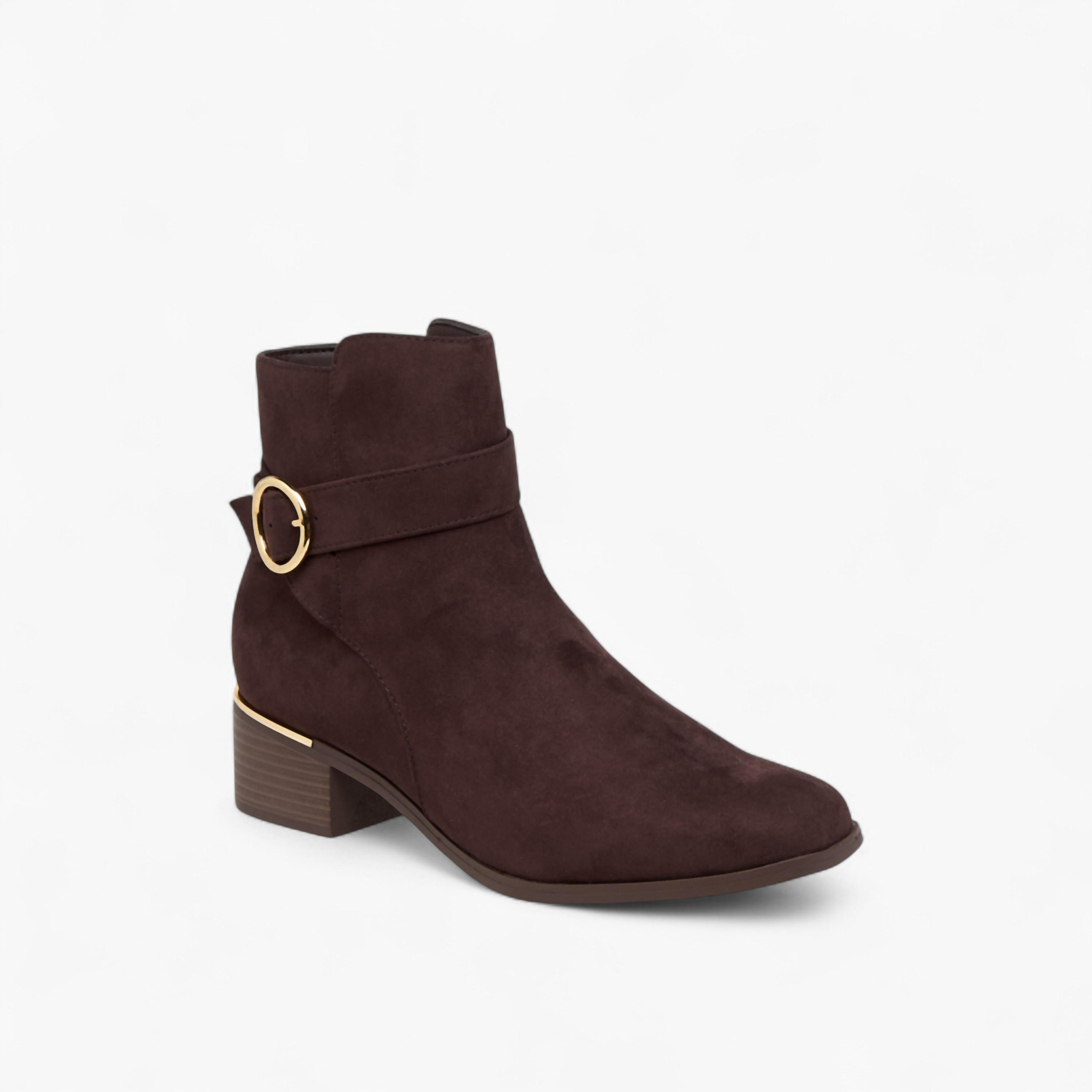 Flora Bella Solid Ankle Boots with Zip Closure-women-shoes-boots-image-2