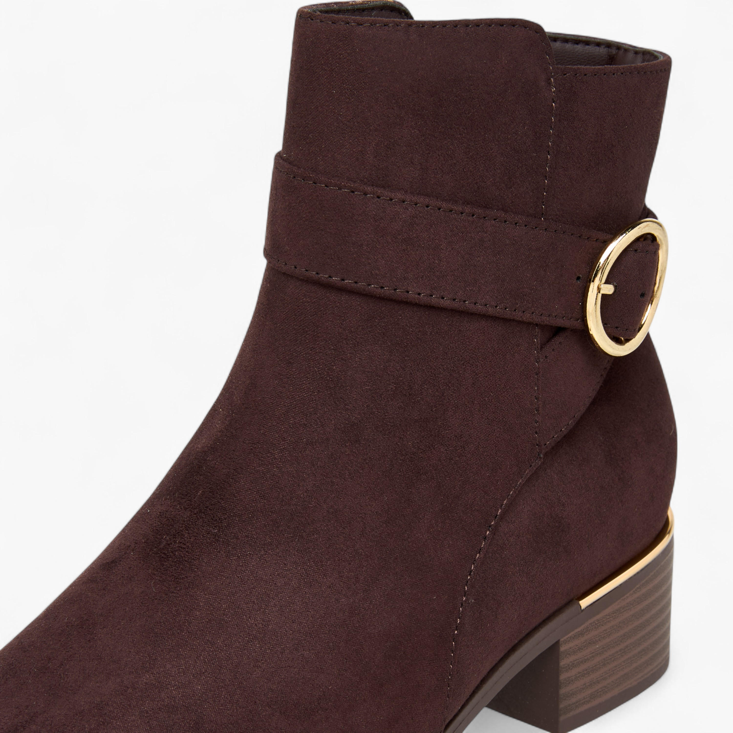 Flora Bella Solid Ankle Boots with Zip Closure-women-shoes-boots-image-4