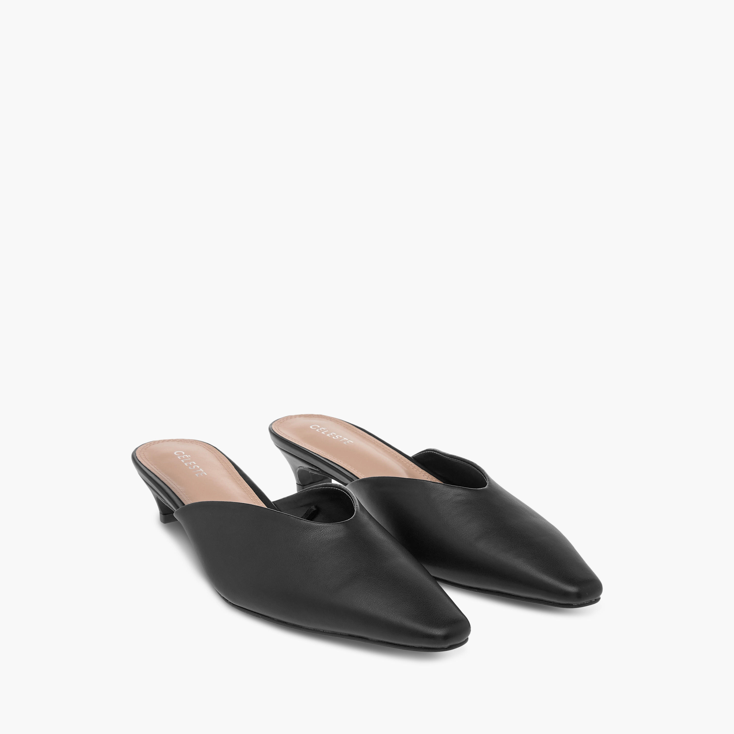 حذاء ميول سادة سهل الارتداء بمقدمة مدببة وكعب صغير للنساء من سيليست-women-shoes-heels-image-1
