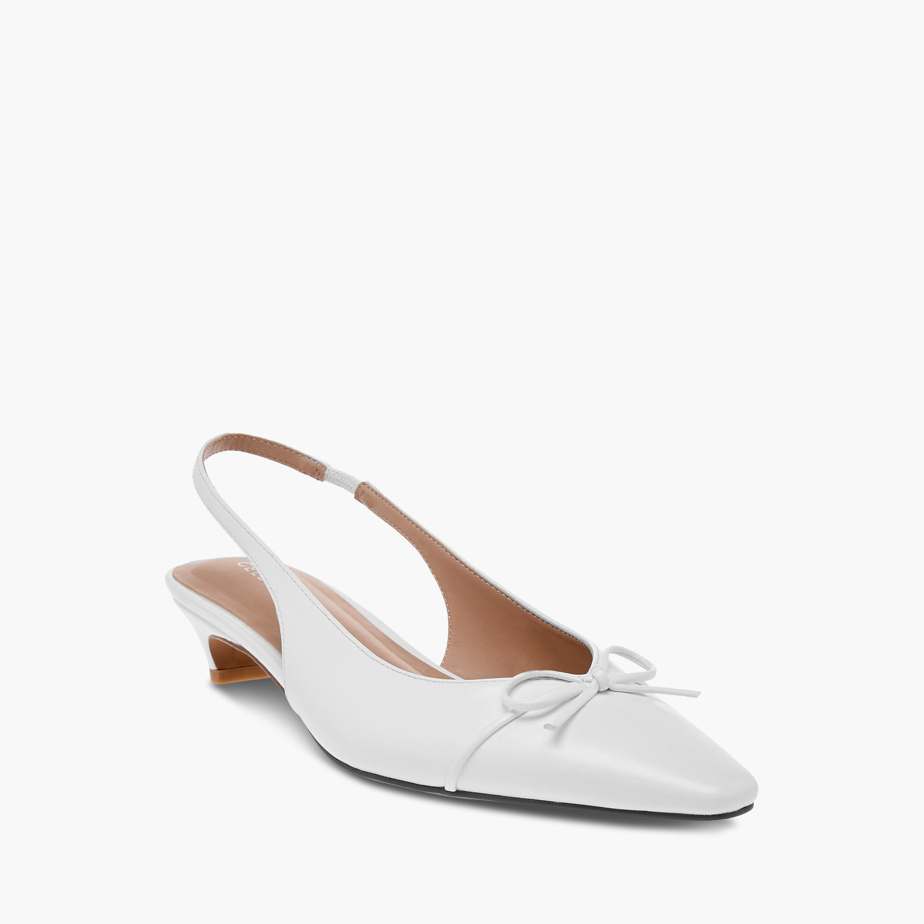 Celeste Women's Solid Slingback Shoes with Bow Accent and Kitten Heels-women-shoes-heels-image-2