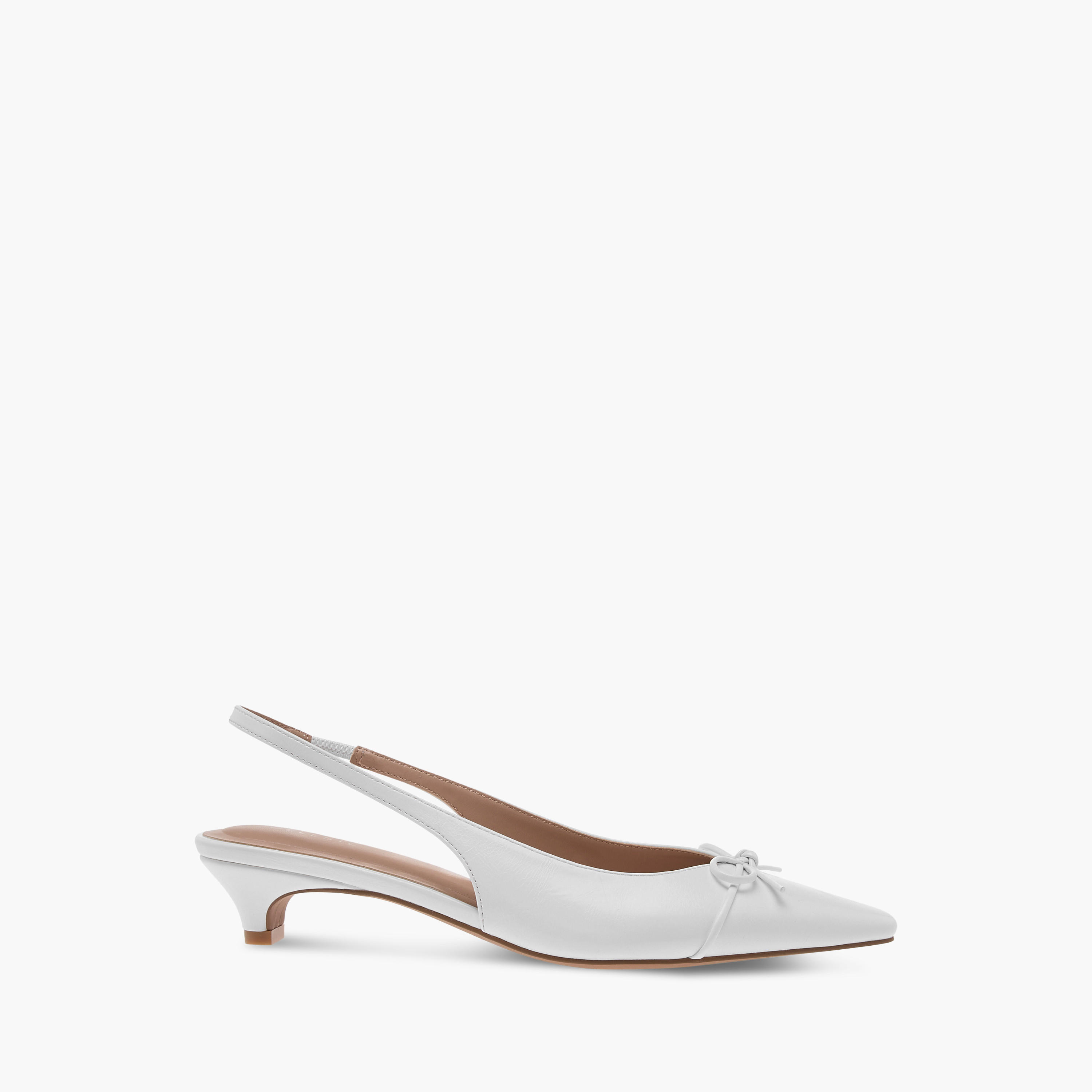 Celeste Women's Solid Slingback Shoes with Bow Accent and Kitten Heels-women-shoes-heels-image-3