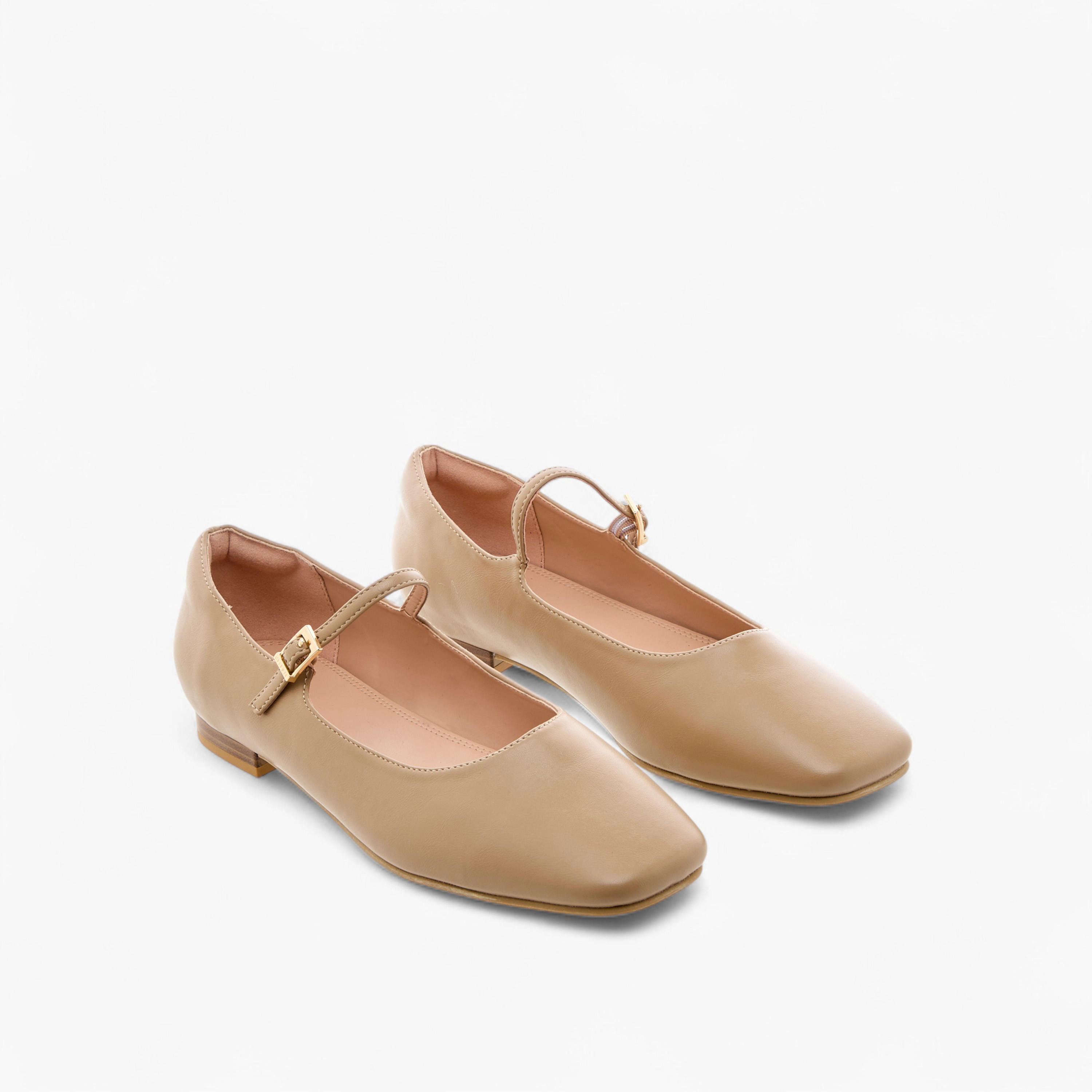 حذاء باليرينا سادة بمقدمة مربعة وإبزيم إغلاق من سيليست-women-shoes-ballerinas-image-1
