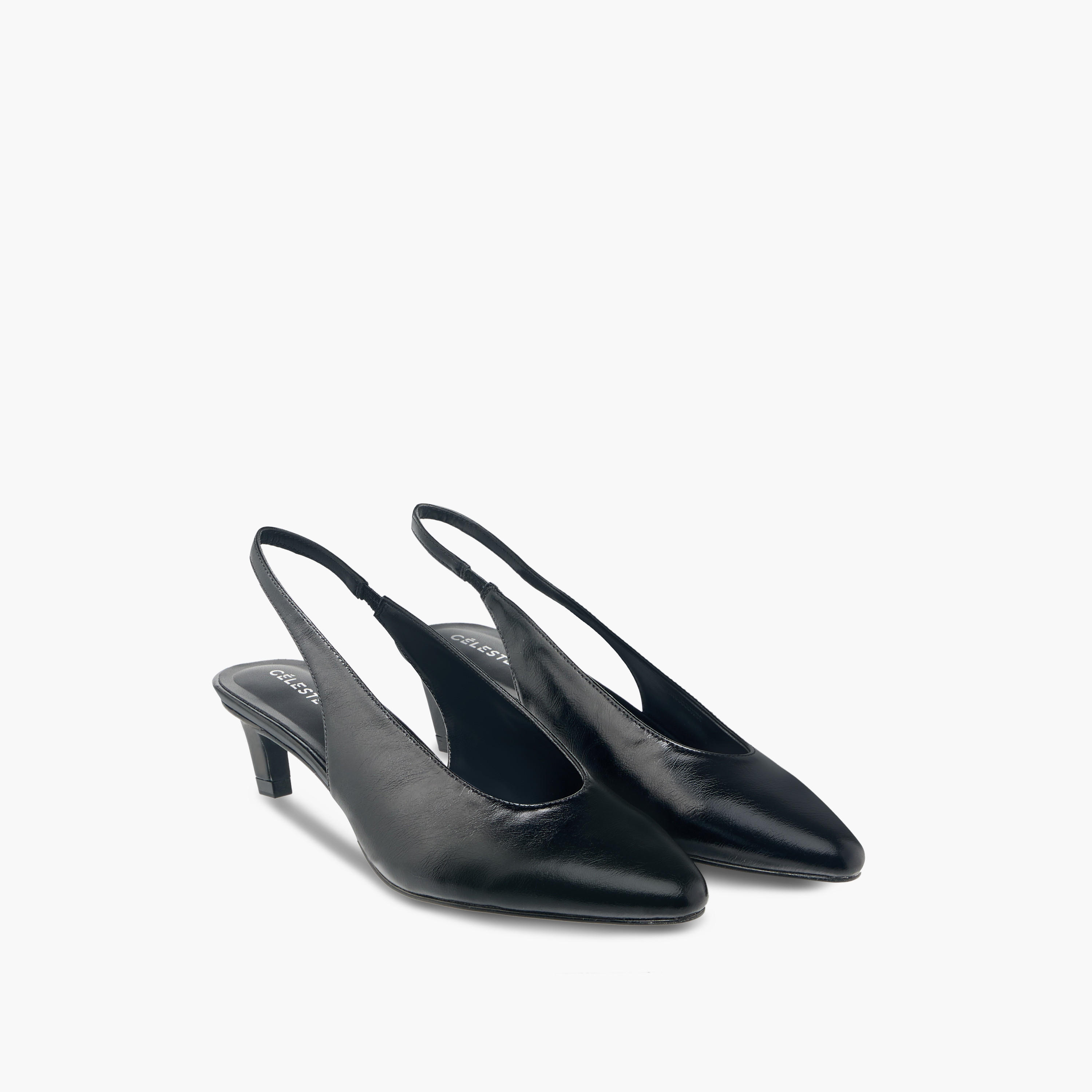 Celeste Women's Solid Slingback Pointed Toe Shoes with Kitten Heels-women-shoes-heels-image-1