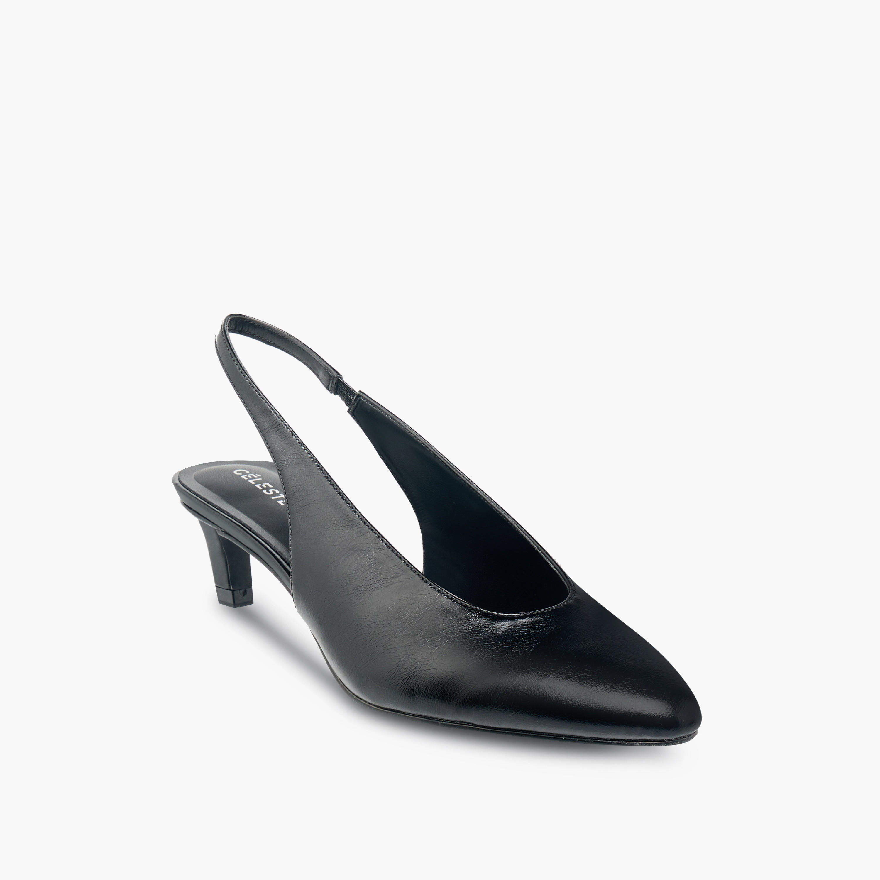 Celeste Women's Solid Slingback Pointed Toe Shoes with Kitten Heels-women-shoes-heels-image-2