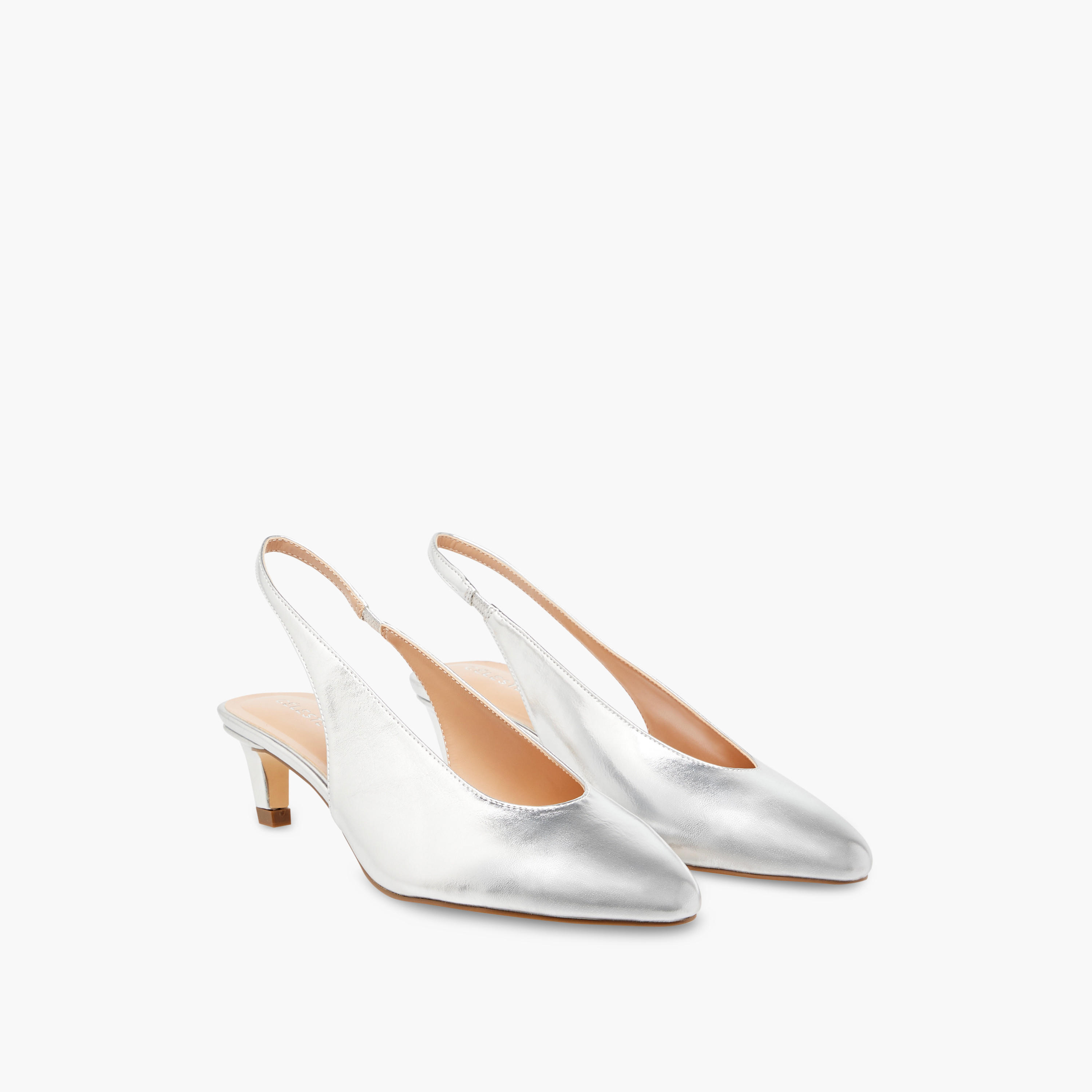 Celeste Women's Solid Slingback Pointed Toe Shoes with Kitten Heels-women-shoes-heels-image-1