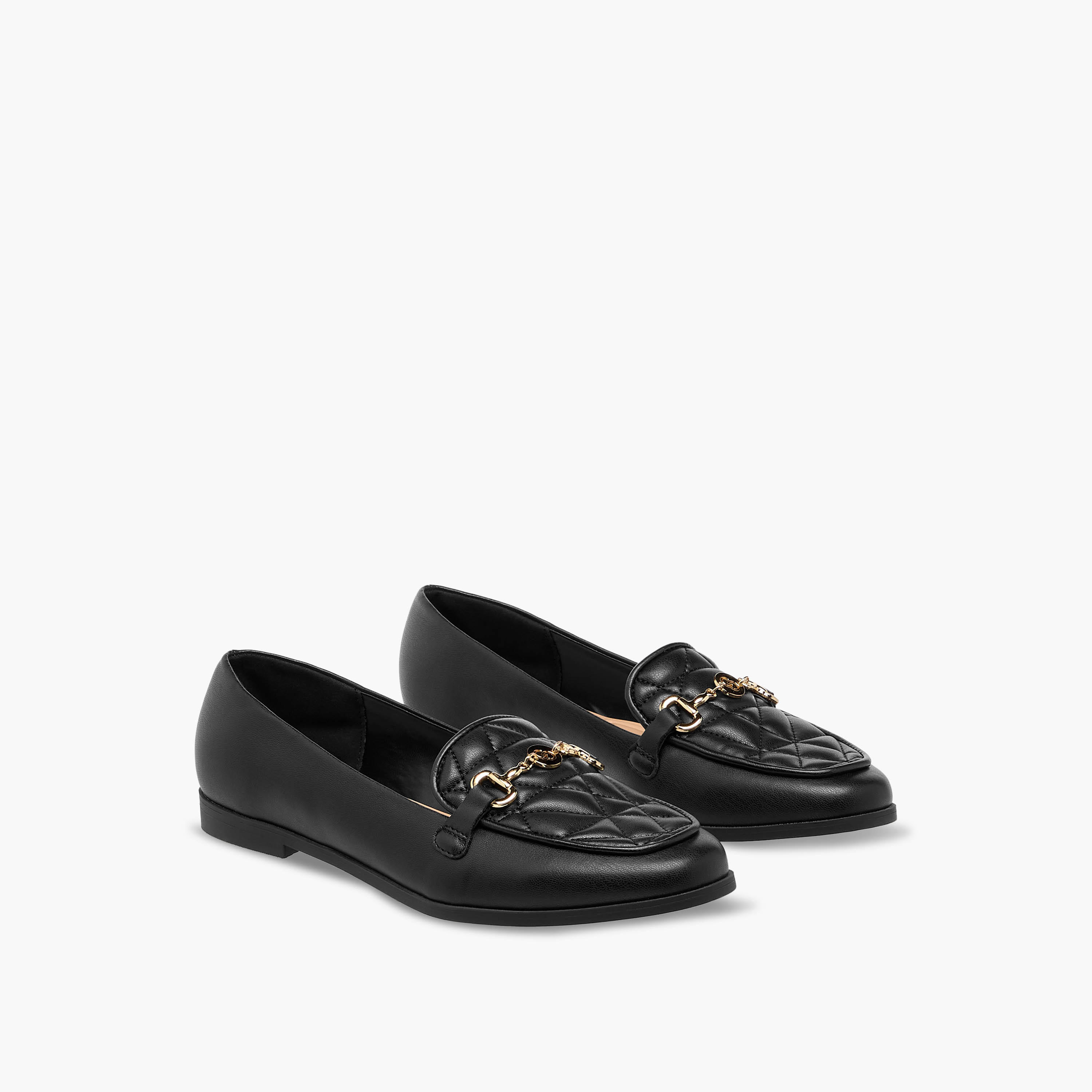 Celeste Women's Quilted Slip-On Loafers with Metal Accent-women-shoes-loafersandmoccasins-image-1
