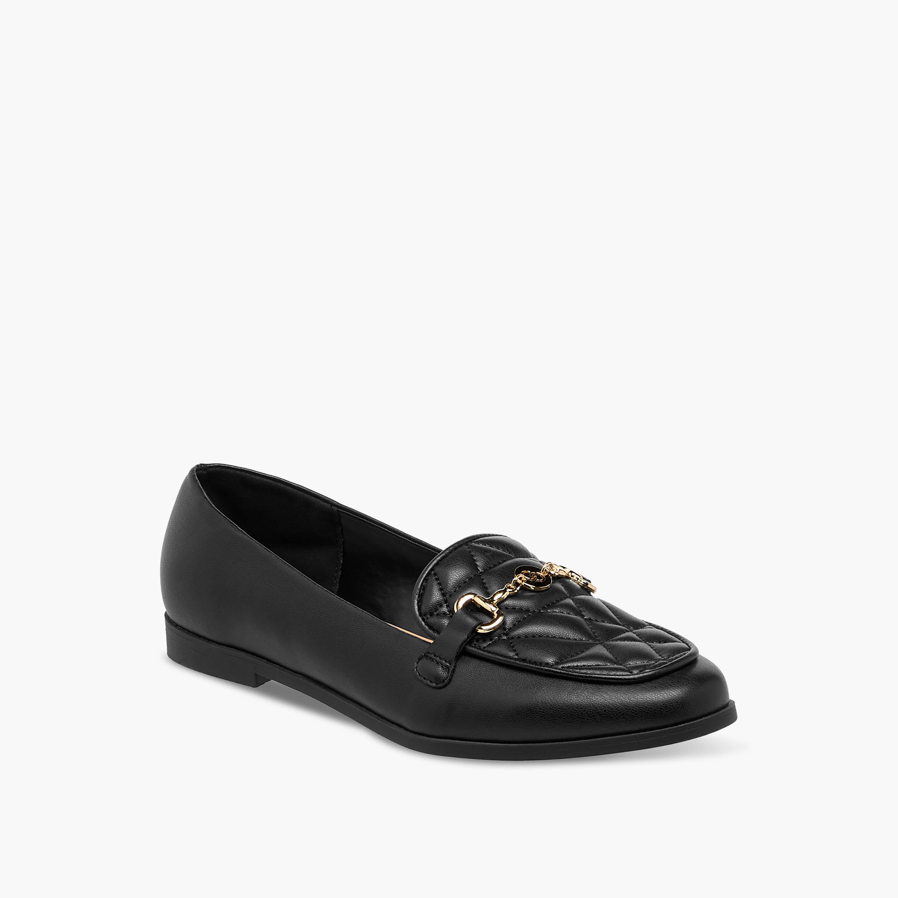 Celeste Women's Quilted Slip-On Loafers with Metal Accent-women-shoes-loafersandmoccasins-image-2