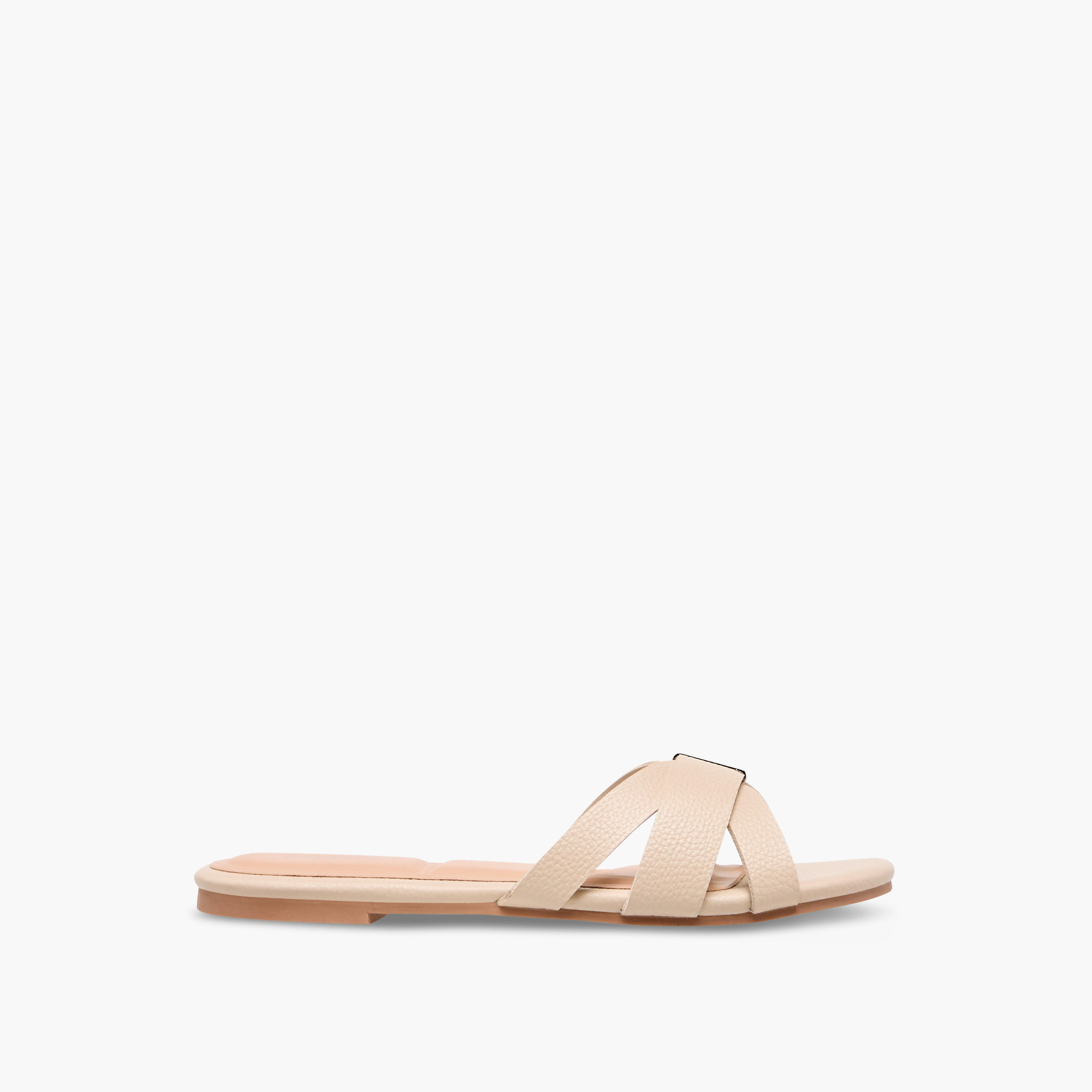Celeste Women's Solid Slip-On Cross Strap Sandals-women-shoes-flats-sandals-image-3