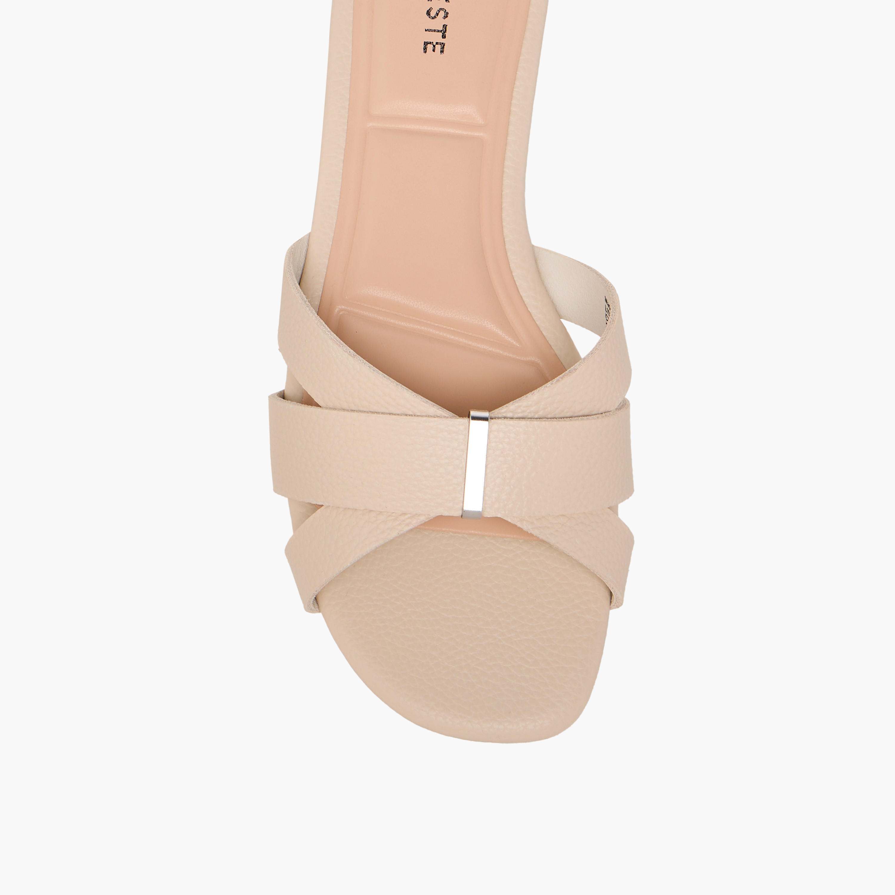 Celeste Women's Solid Slip-On Cross Strap Sandals-women-shoes-flats-sandals-image-4