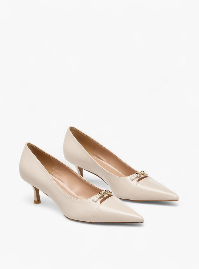 حذاء كلاسيكي سهل الارتداء سادة بكعب صغير من سيليست-women-shoes-heels-image-1