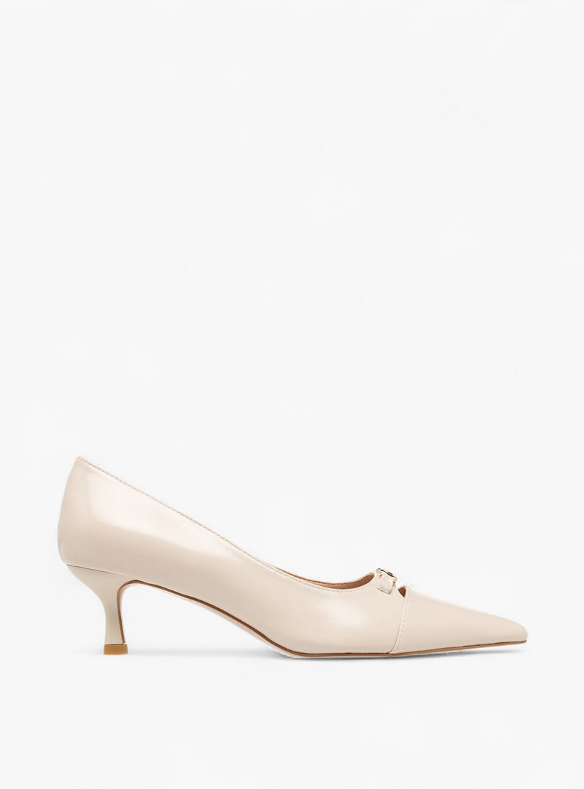 حذاء كلاسيكي سهل الارتداء سادة بكعب صغير من سيليست-women-shoes-heels-image-4