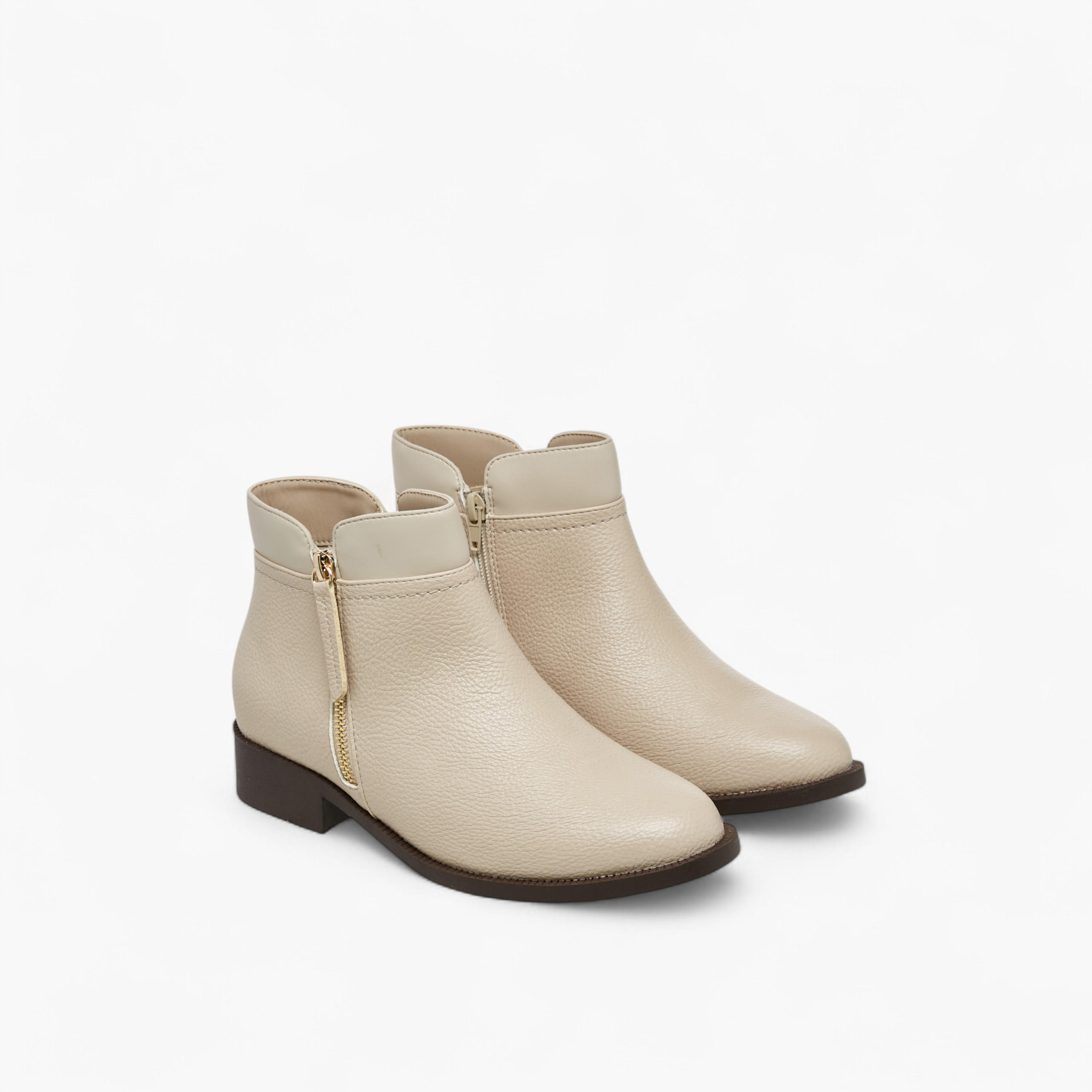 Flora Bella Solid Ankle Boots with Zip Closure-women-shoes-boots-image-1