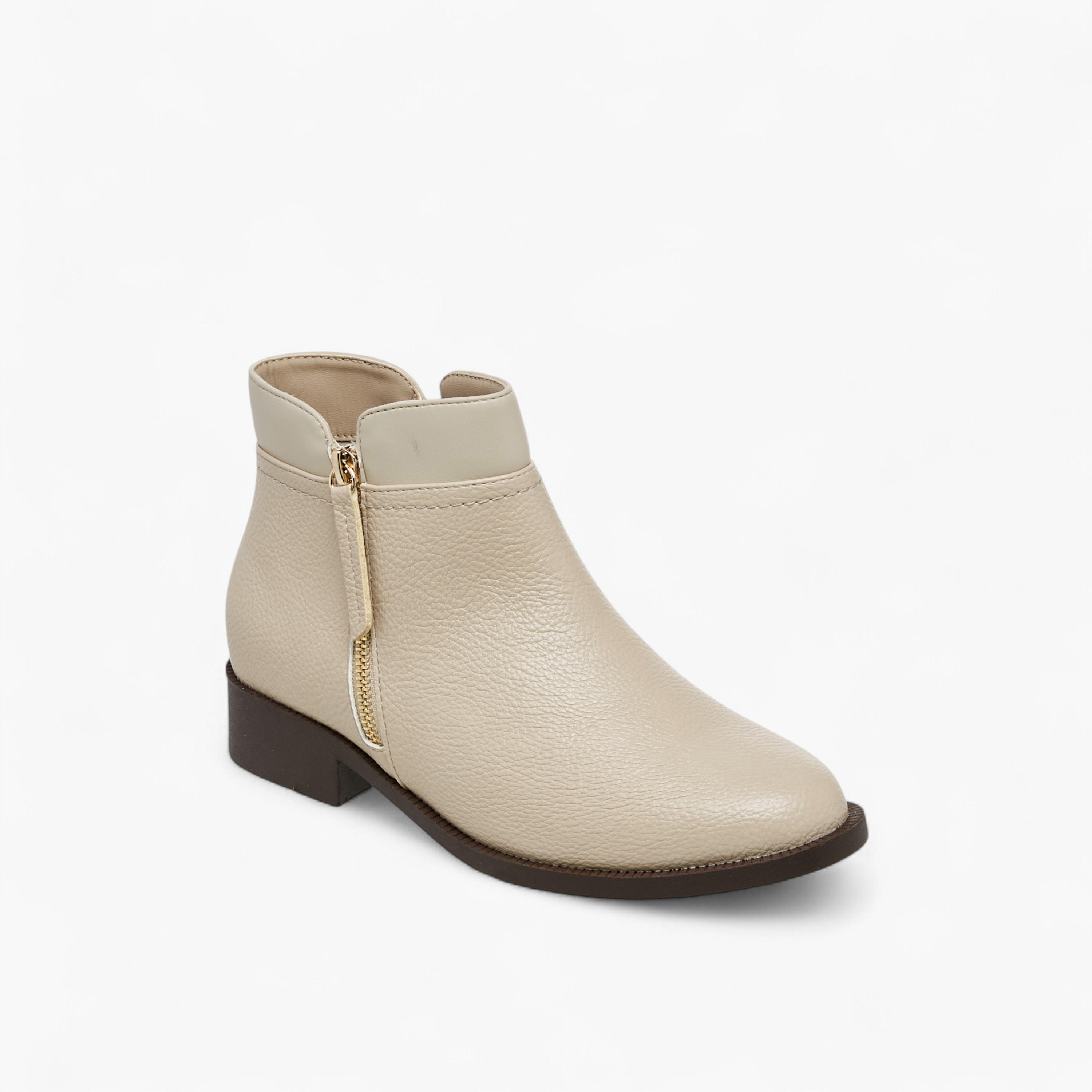 Flora Bella Solid Ankle Boots with Zip Closure-women-shoes-boots-image-2