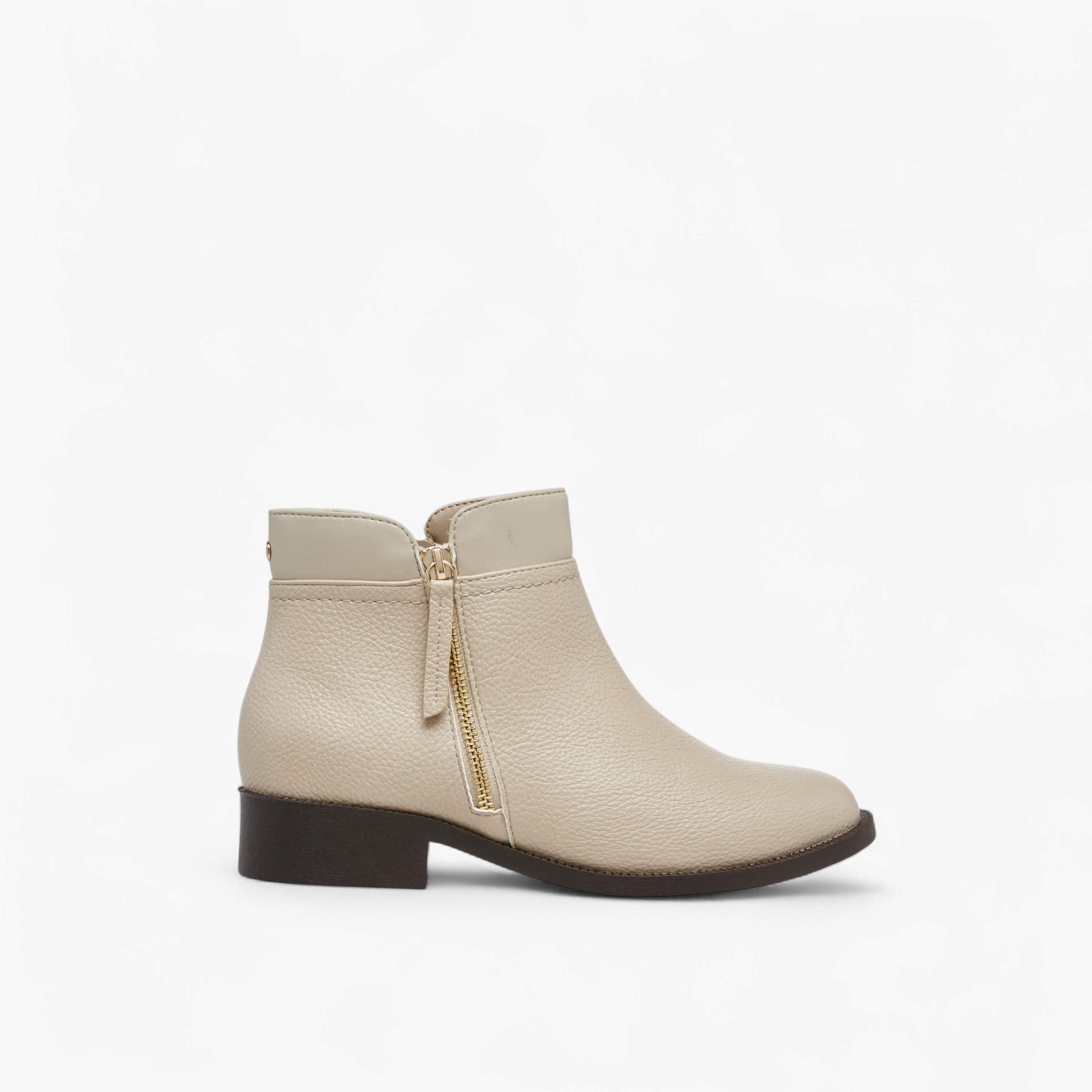 Flora Bella Solid Ankle Boots with Zip Closure-women-shoes-boots-image-3
