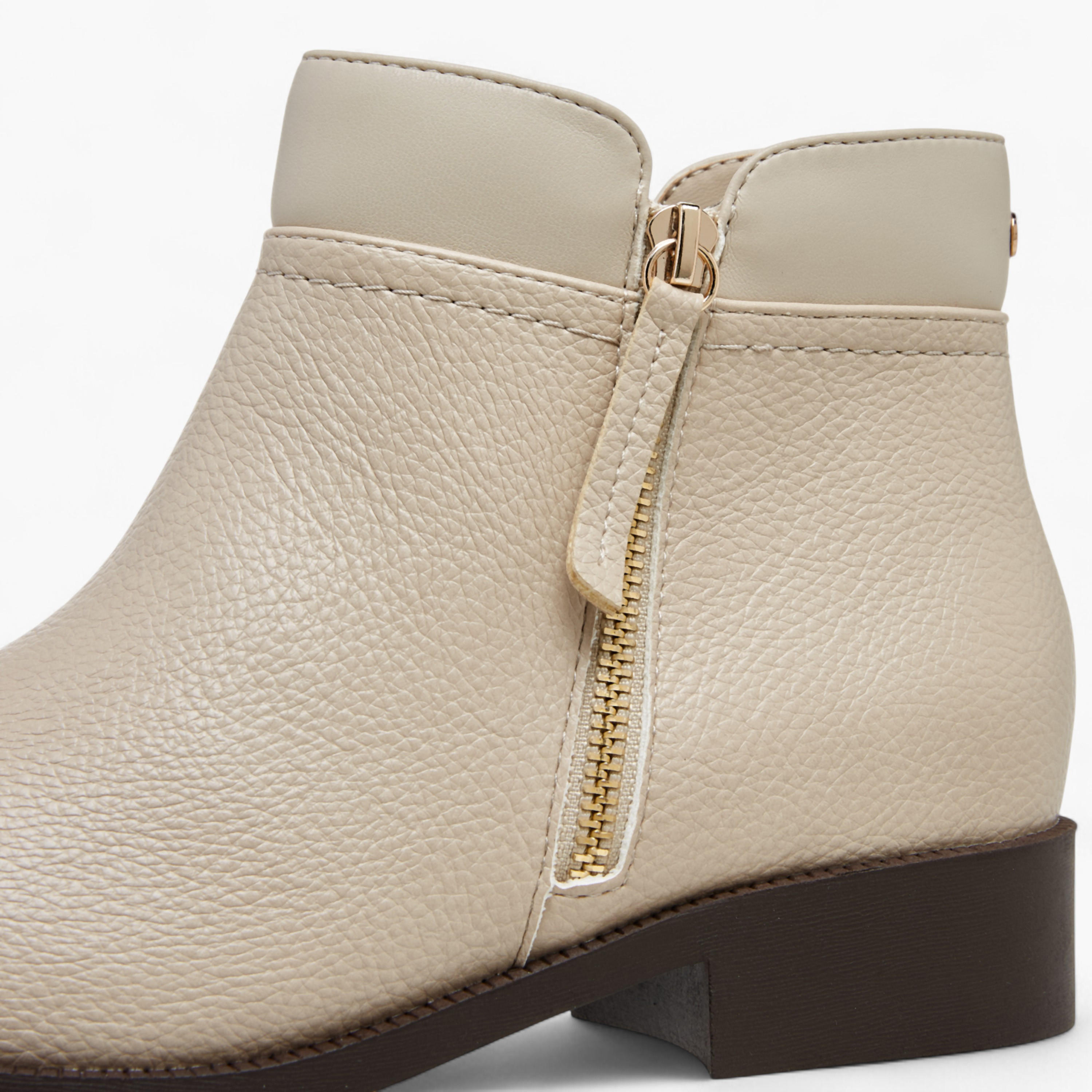 Flora Bella Solid Ankle Boots with Zip Closure-women-shoes-boots-image-6