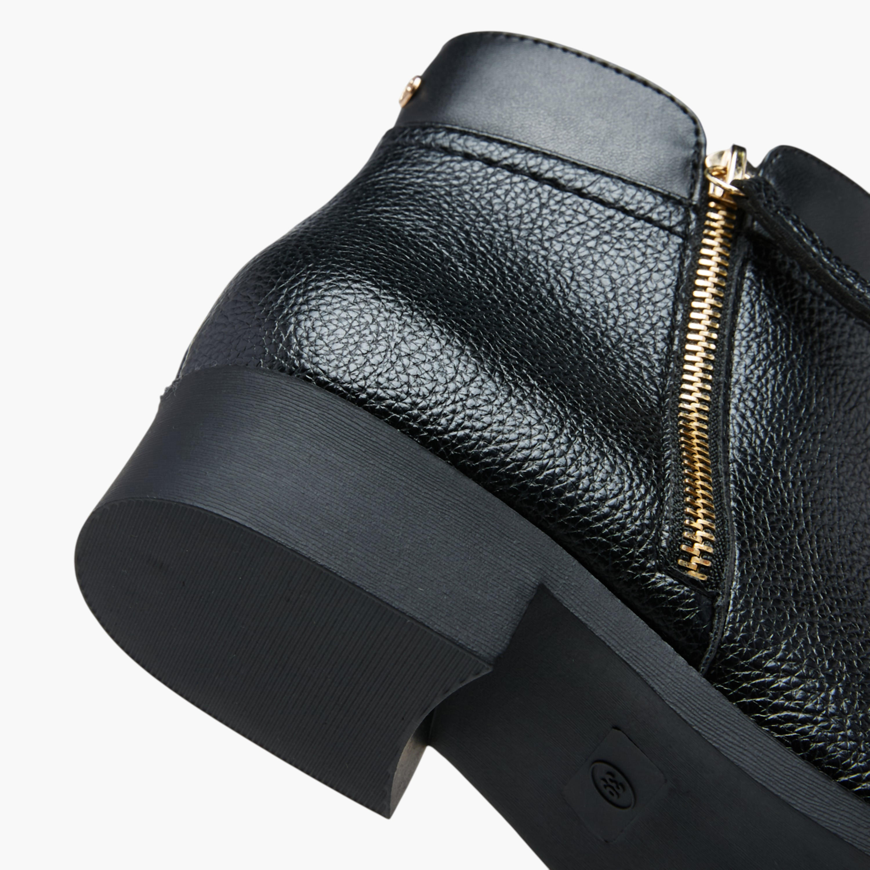 Flora Bella Solid Ankle Boots with Zip Closure-women-shoes-boots-image-5