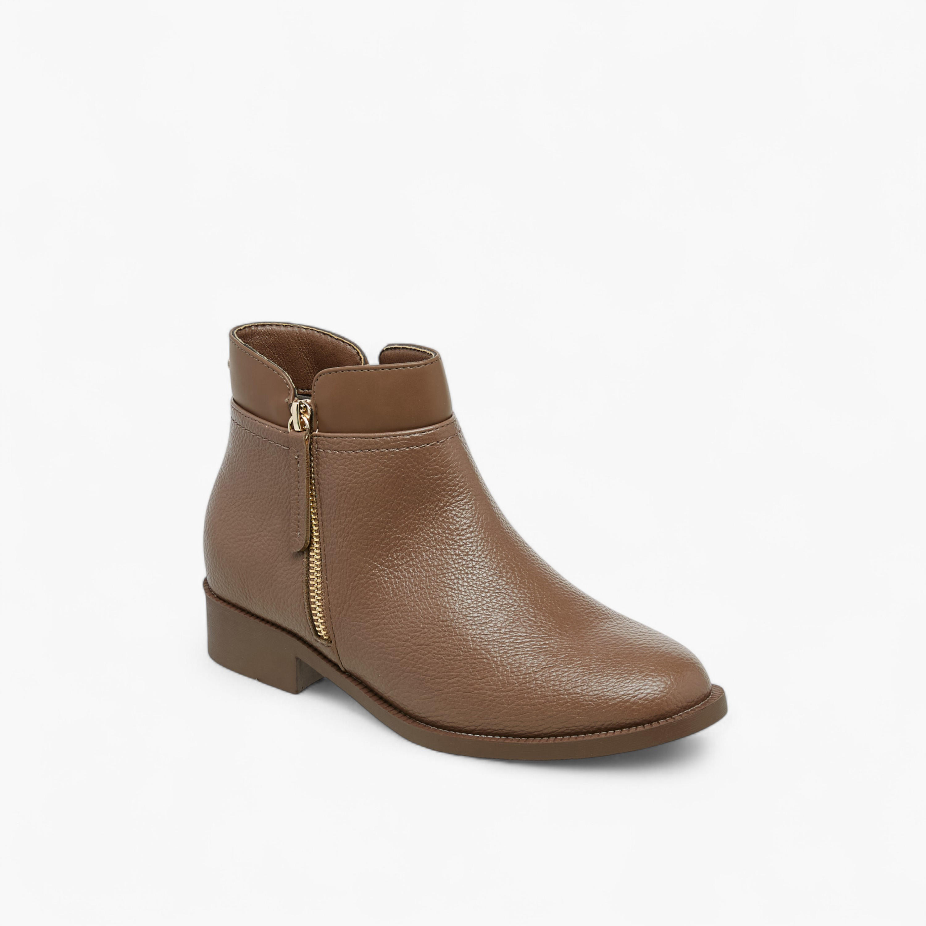 Flora Bella Solid Ankle Boots with Zip Closure-women-shoes-boots-image-2
