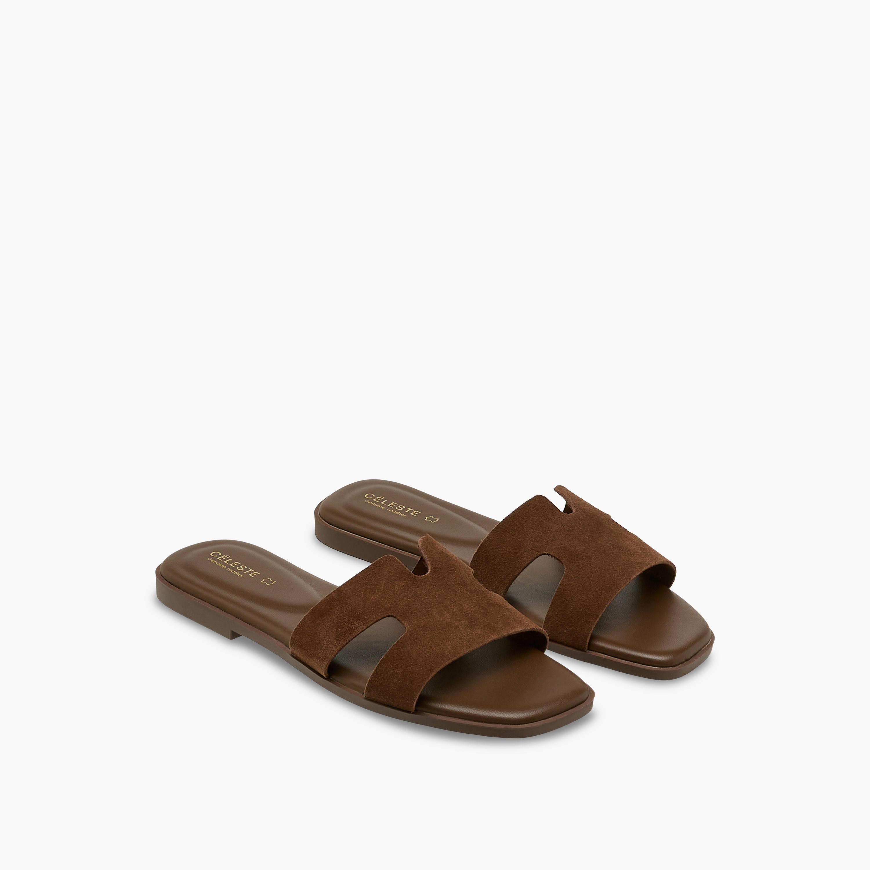 Celeste Women Slip-On Leather Sandals-women-shoes-flats-sandals-image-1