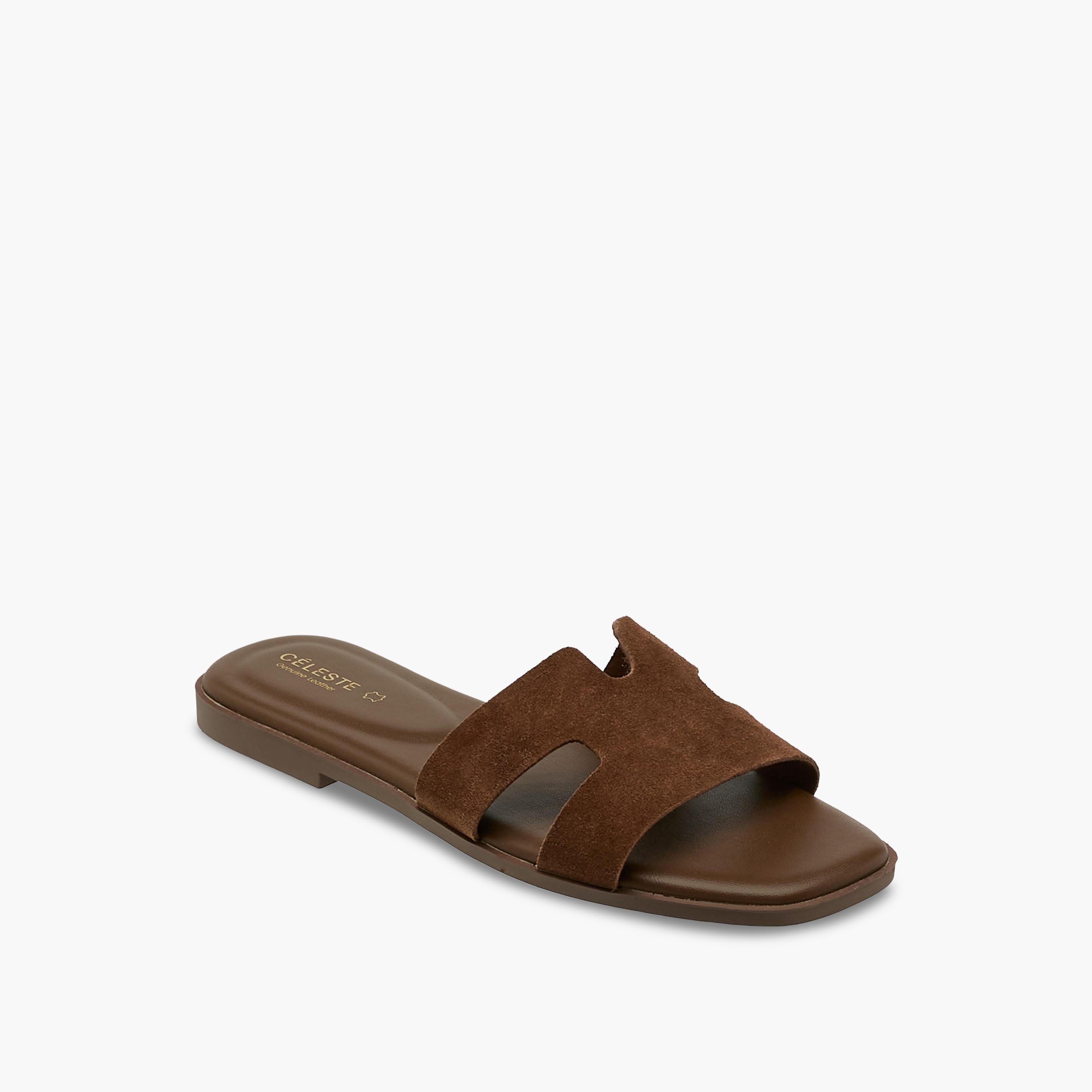 Celeste Women Slip-On Leather Sandals-women-shoes-flats-sandals-image-2