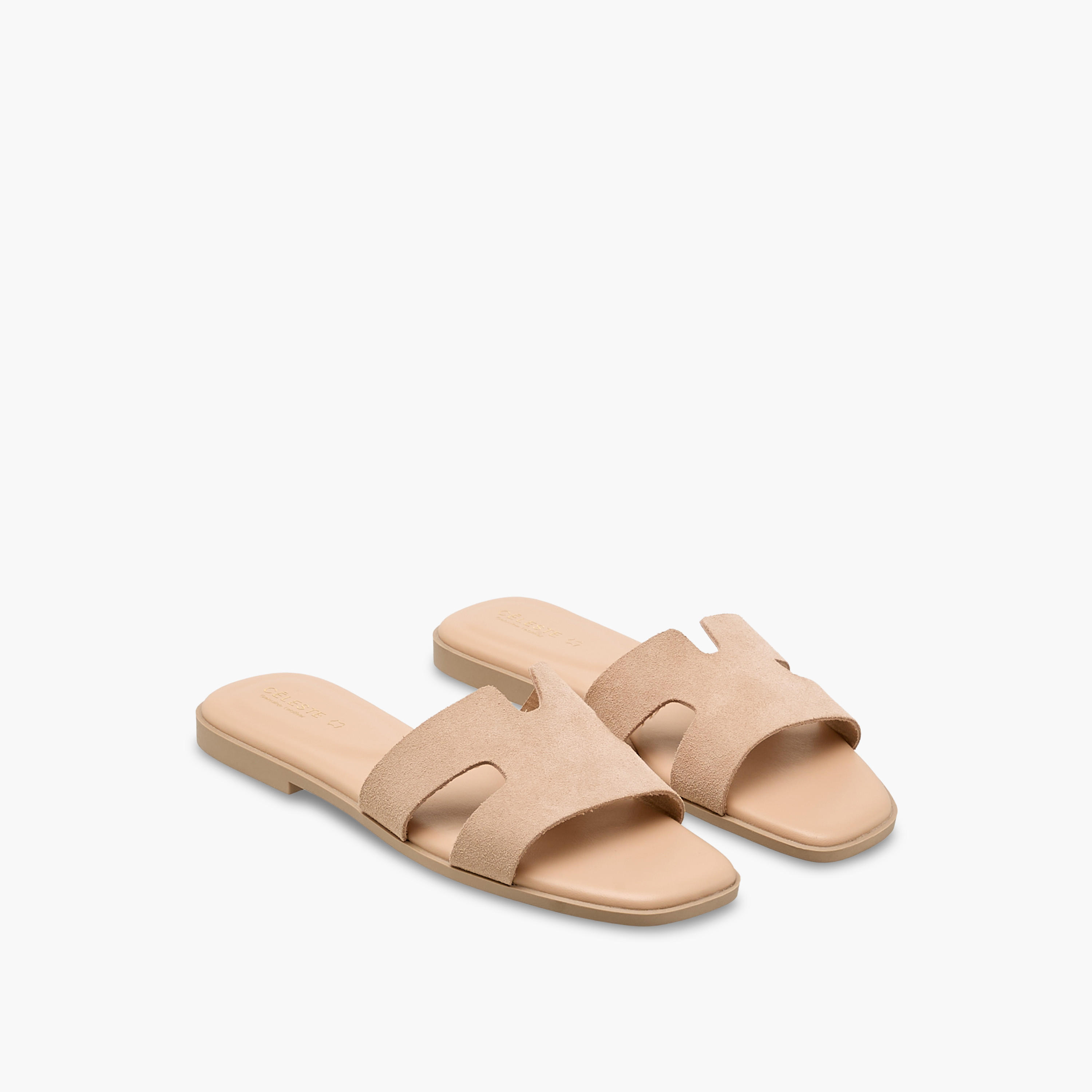 Celeste Women Slip-On Leather Sandals-women-shoes-flats-sandals-image-1