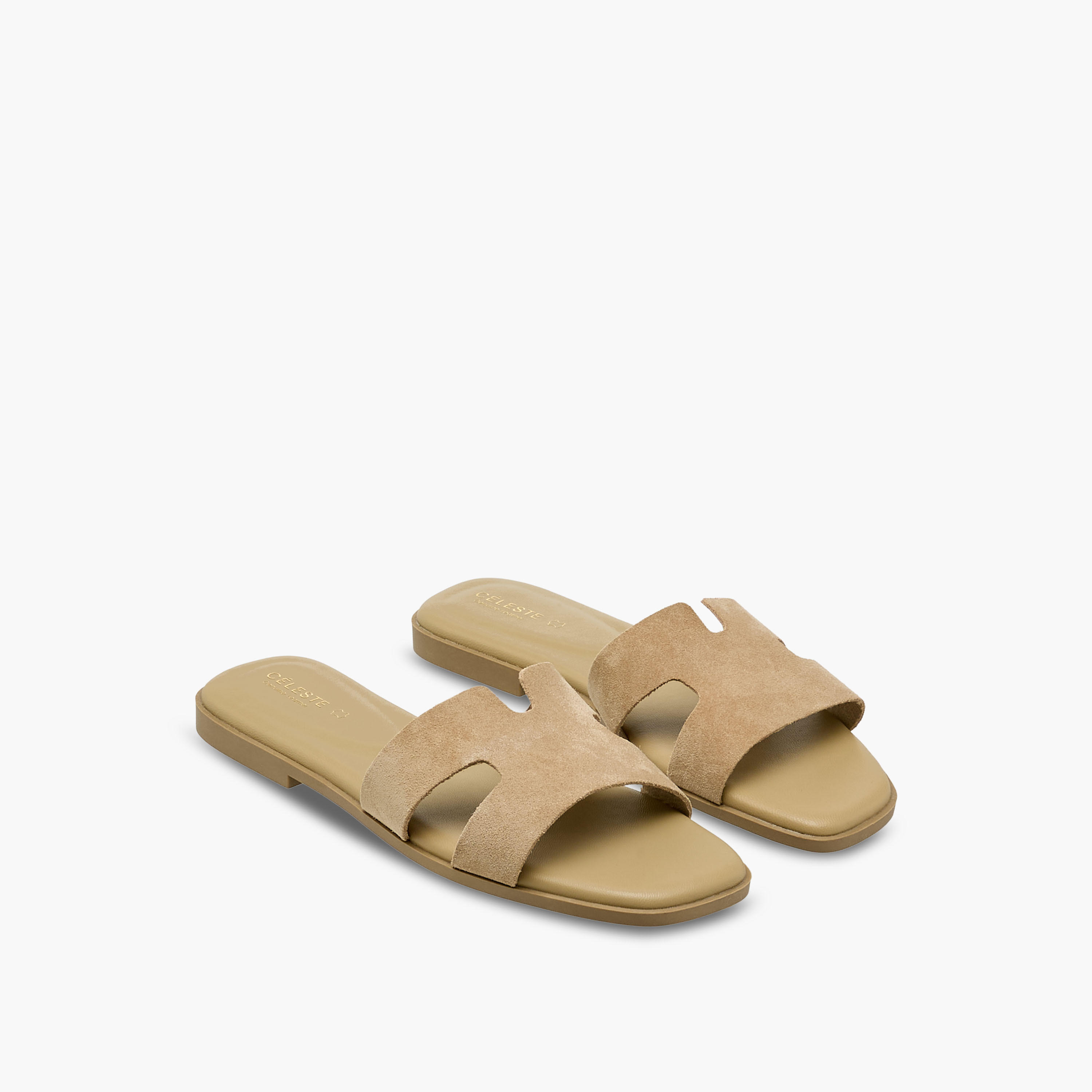 Celeste Women Slip-On Leather Sandals-women-shoes-flats-sandals-image-1
