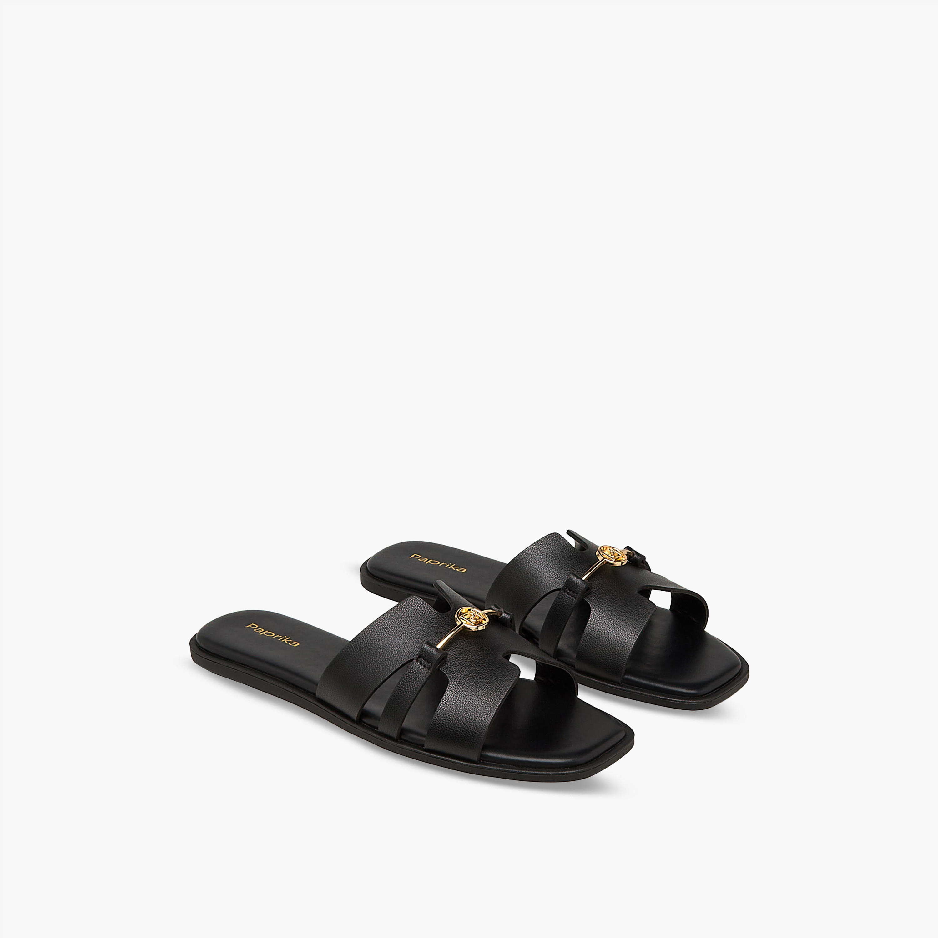 Paprika Women Metal Accent Flat Sandals-women-shoes-flats-sandals-image-1