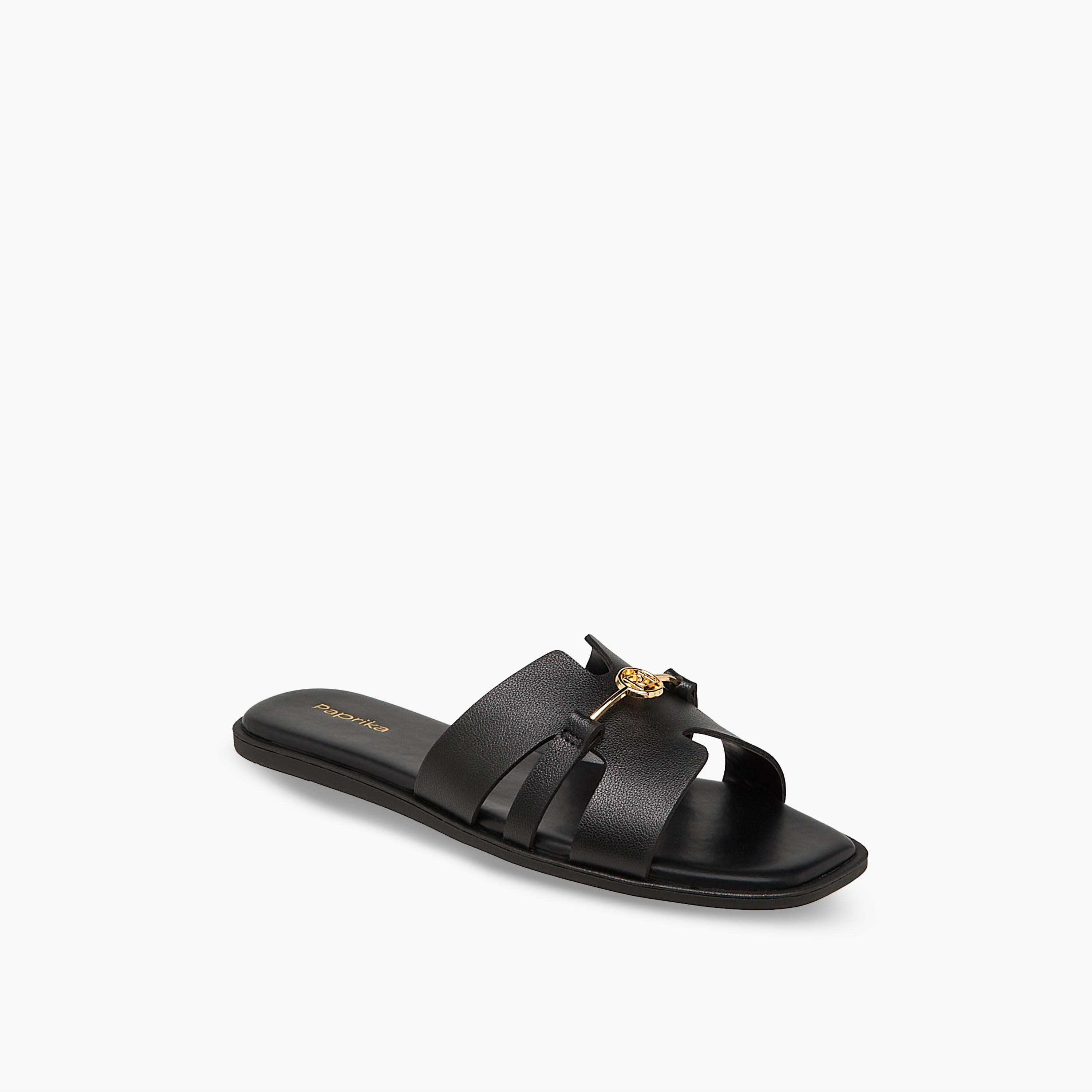 Paprika Women Metal Accent Flat Sandals-women-shoes-flats-sandals-image-2