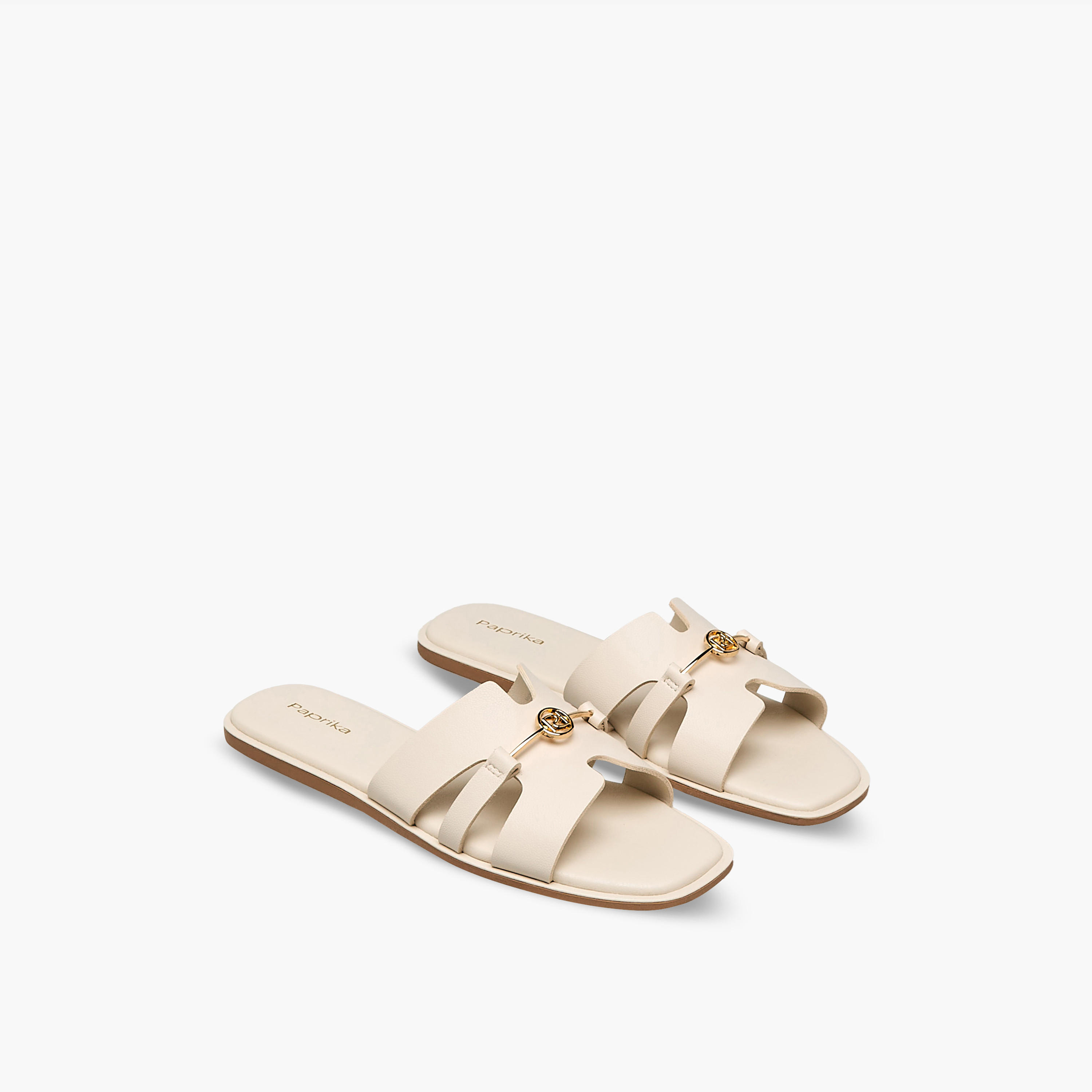Paprika Women Metal Accent Flat Sandals-women-shoes-flats-sandals-image-1