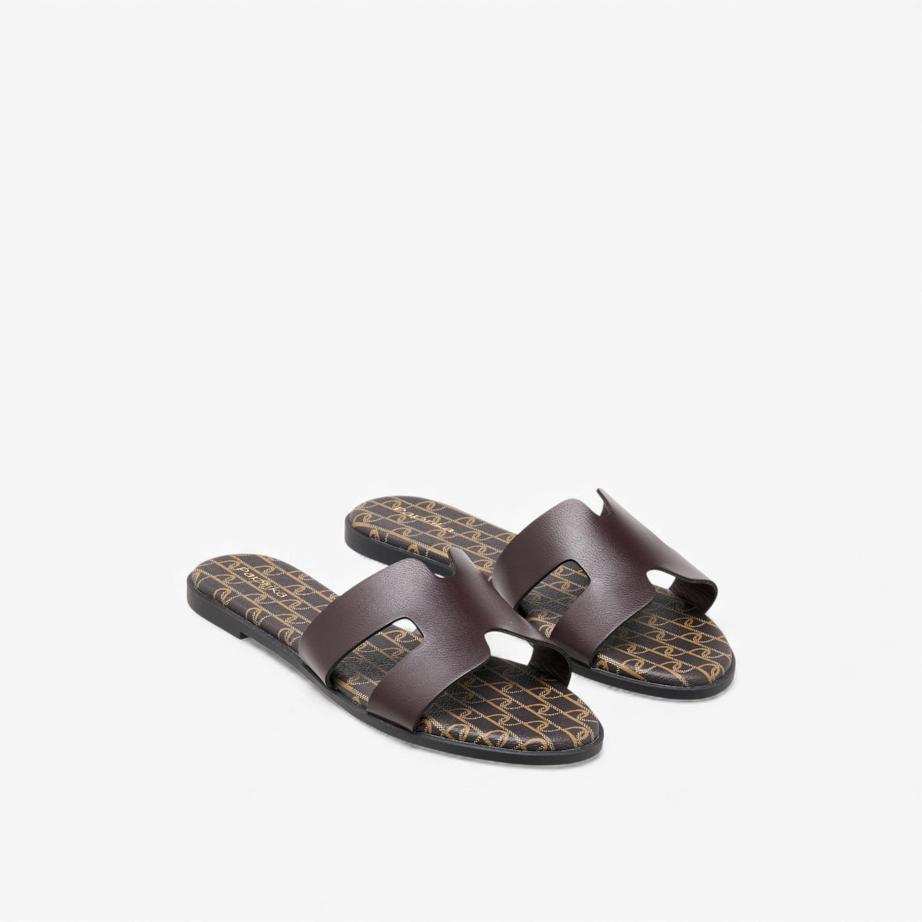 Paprika Women Monogram Print Sandals-women-shoes-flats-sandals-image-1