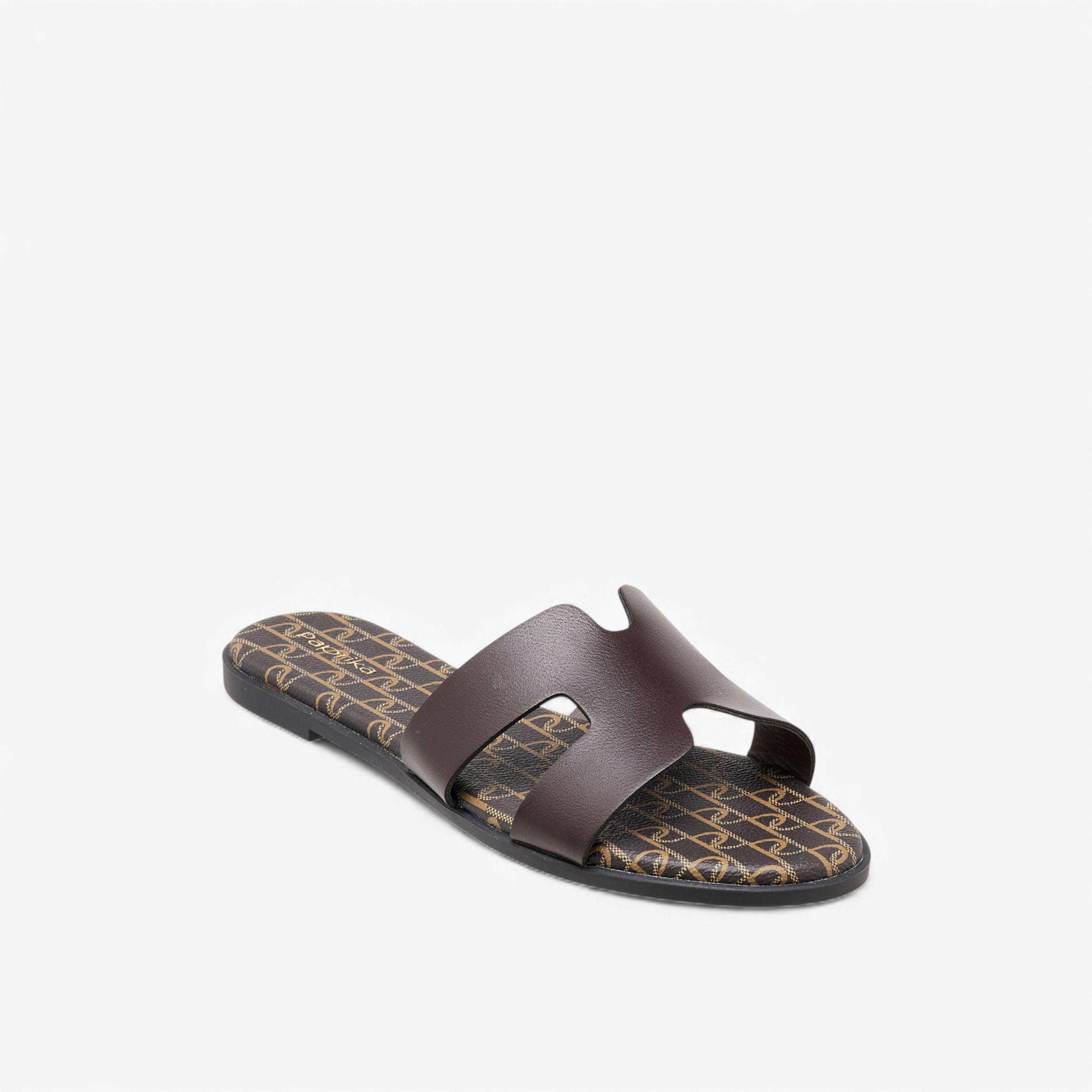 Paprika Women Monogram Print Sandals-women-shoes-flats-sandals-image-2