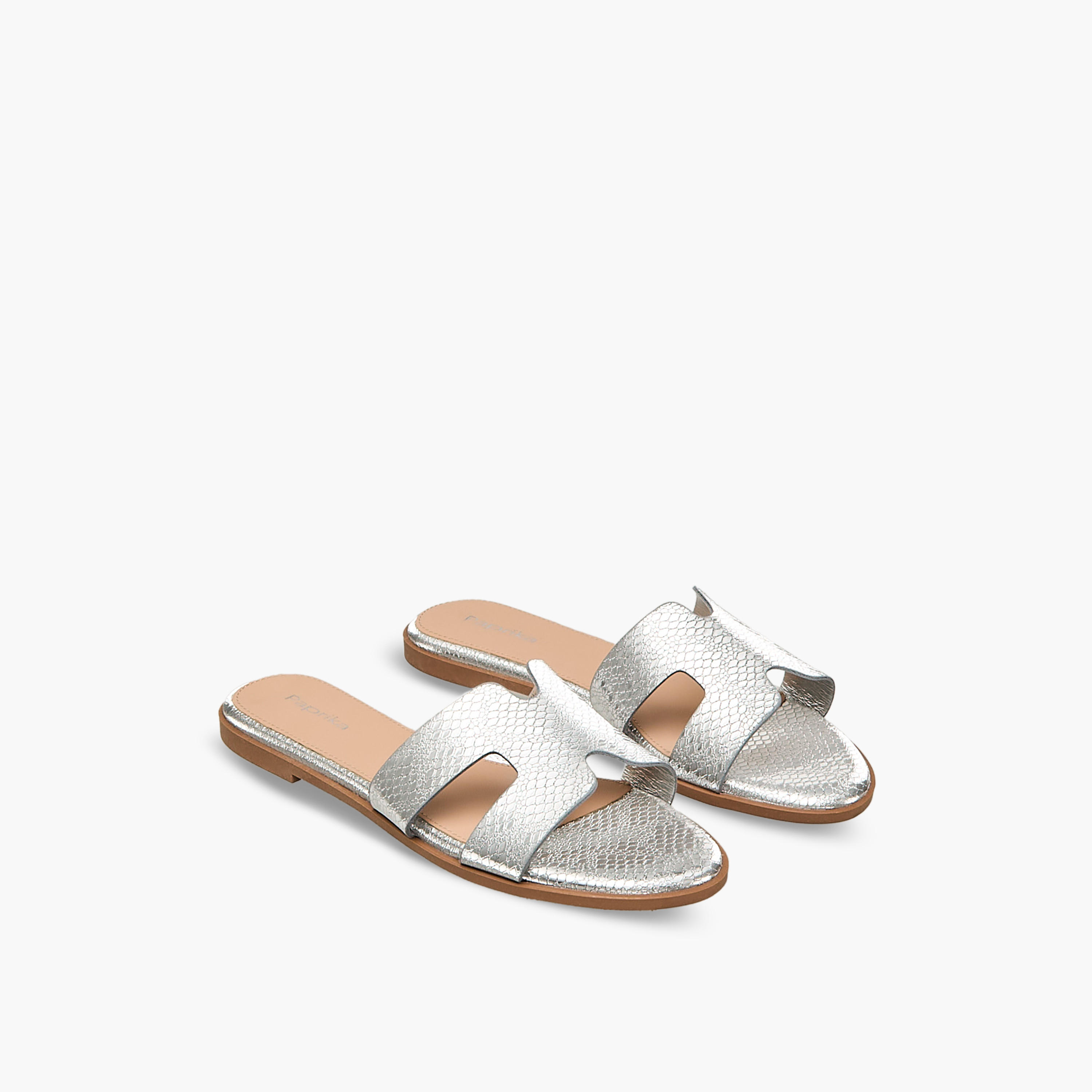 Paprika Women Textured Slip-On Sandals-women-shoes-flats-sandals-image-1