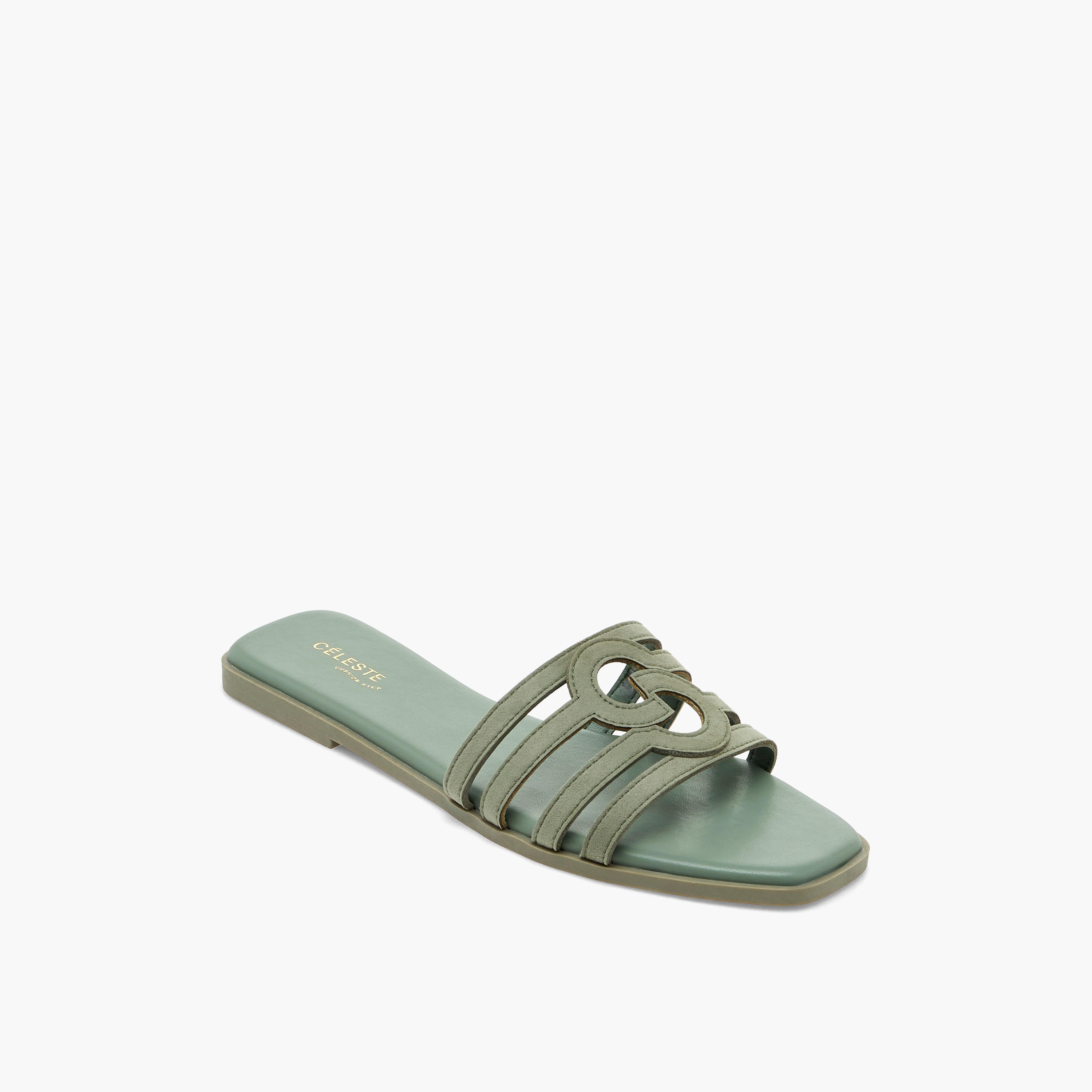 Celeste Women Suede Strappy Slip-On Sandals-women-shoes-sandals-flats-image-2