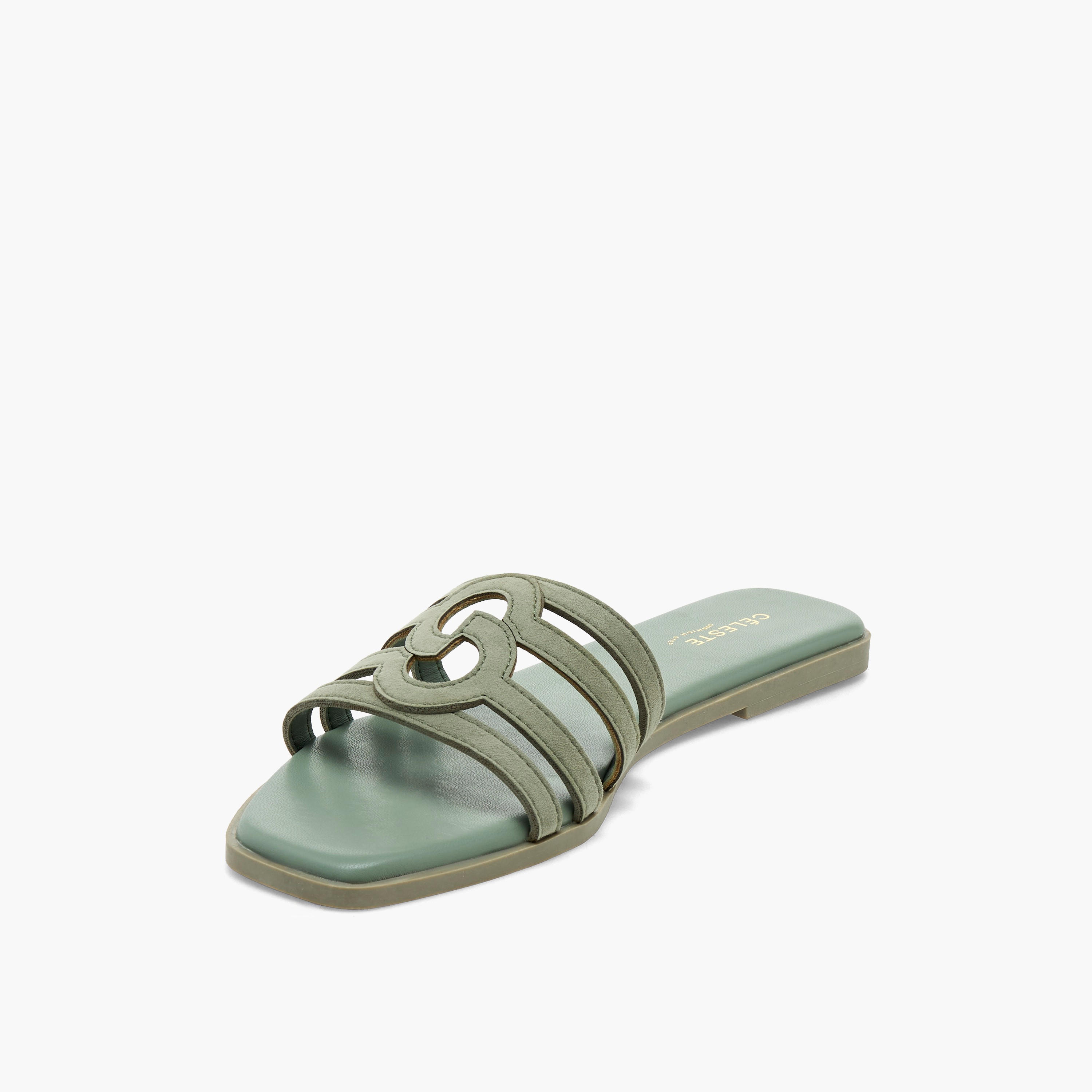 Celeste Women Suede Strappy Slip-On Sandals-women-shoes-sandals-flats-image-4
