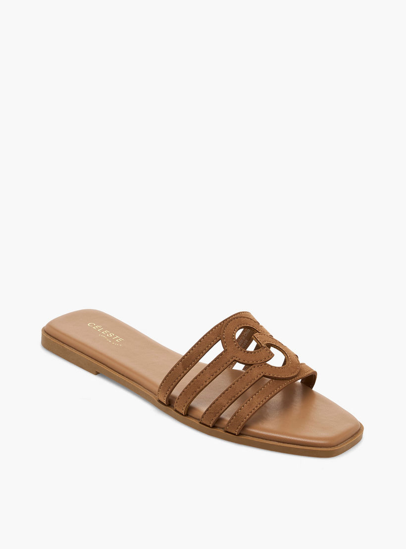صندل جلد سويدي بأحزمة سهل الارتداء للنساء من سيليست-women-shoes-sandals-flats-image-2