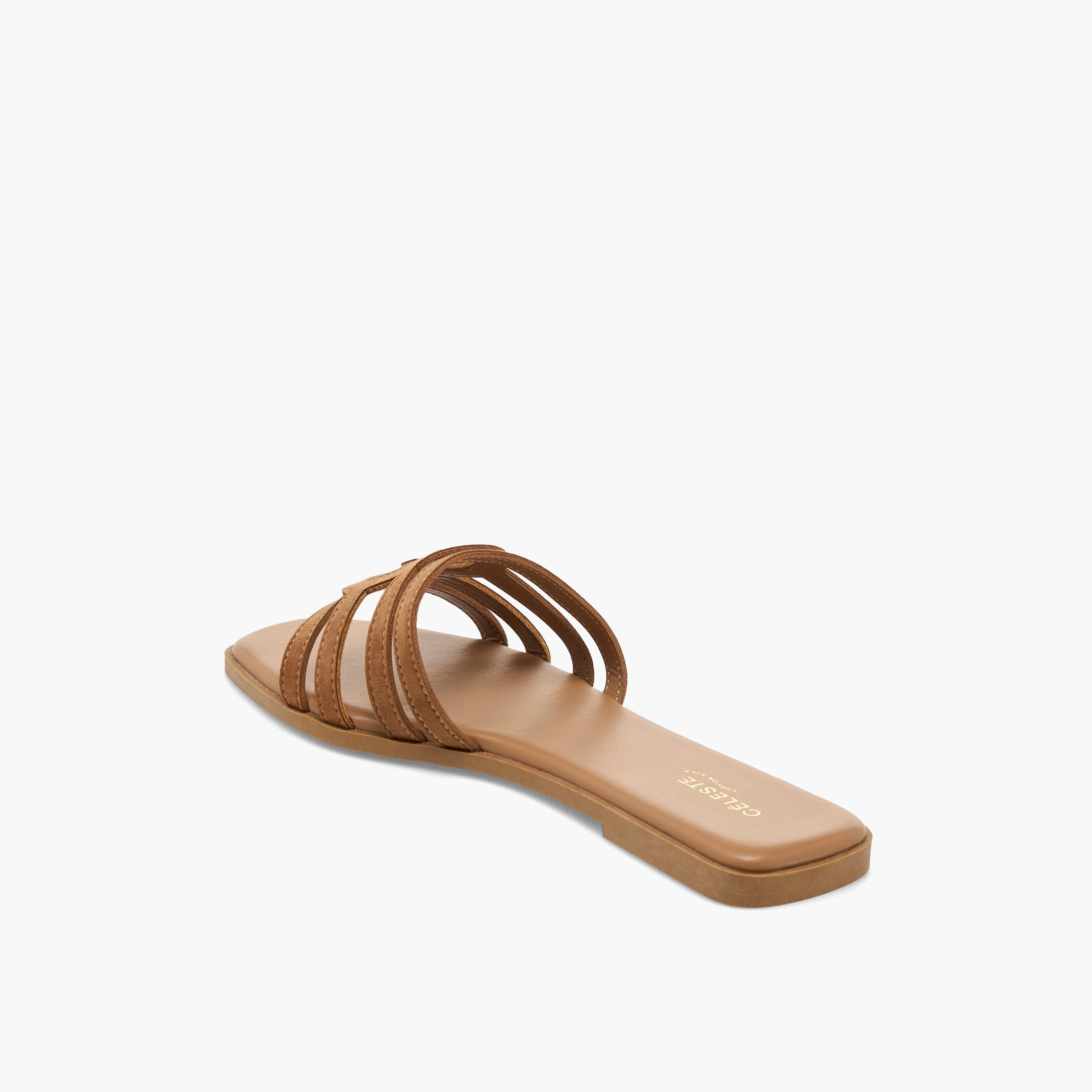 صندل جلد سويدي بأحزمة سهل الارتداء للنساء من سيليست-women-shoes-sandals-flats-image-5