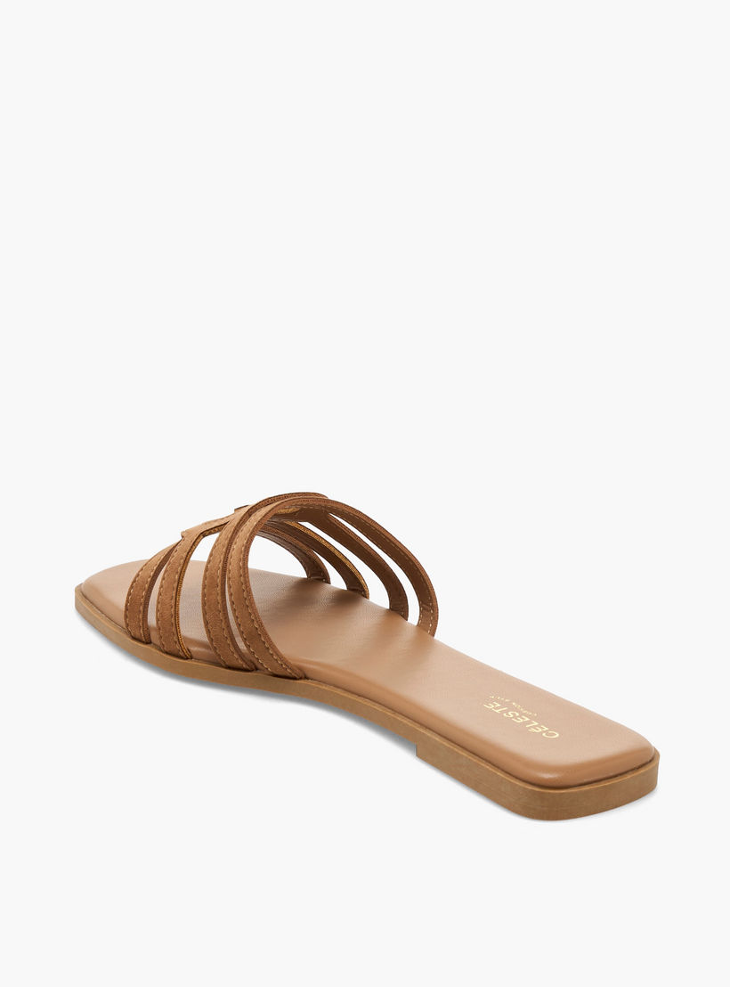 صندل جلد سويدي بأحزمة سهل الارتداء للنساء من سيليست-women-shoes-sandals-flats-image-5