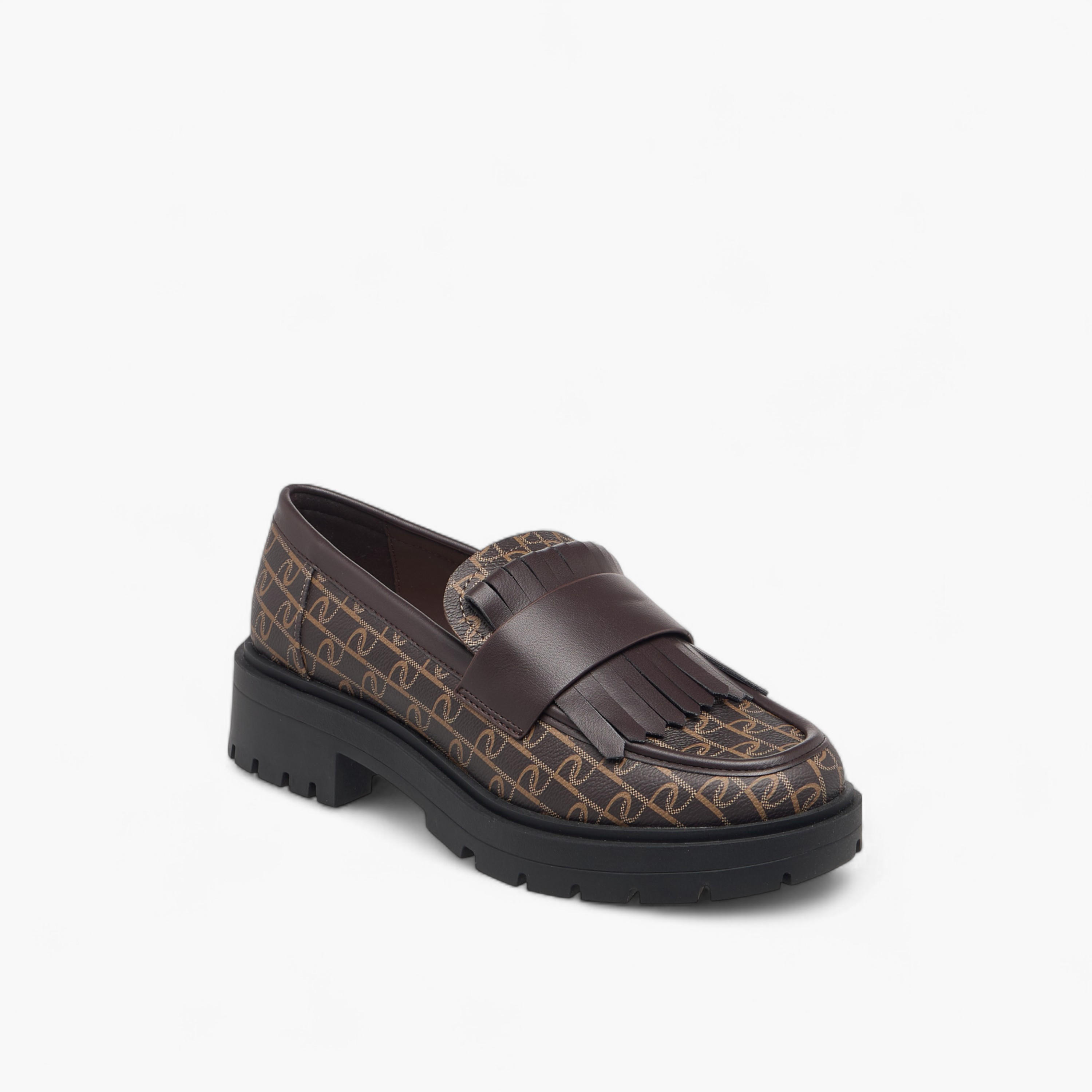 حذاء سهل الارتداء بتفاصيل شراشيب وطبعات مونوجرام من بابريكا-women-shoes-loafersandmoccasins-image-2