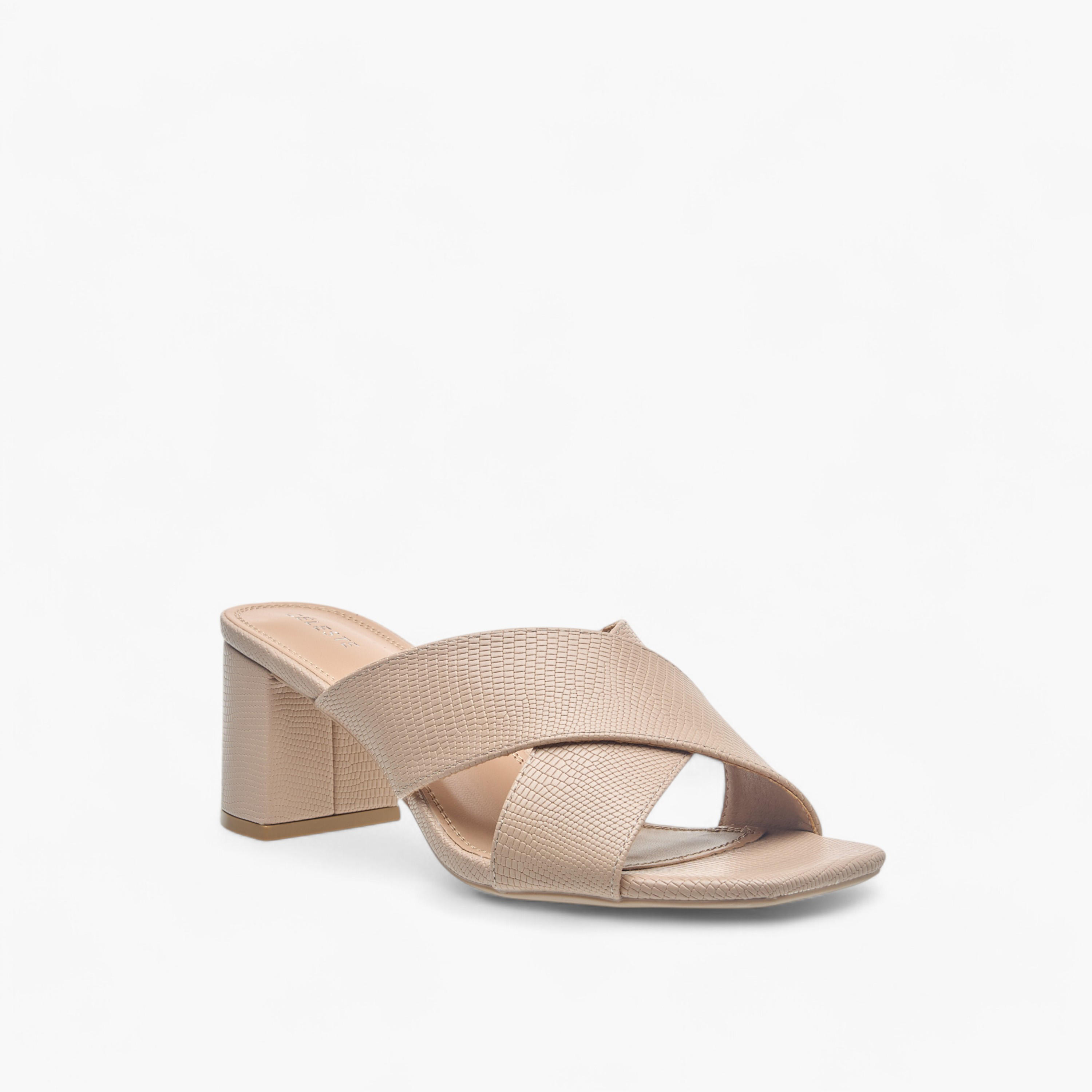 Celeste Women's Textured Cross-Strap Slip-On Sandals with Block Heels-women-shoes-sandals-heeled-image-2