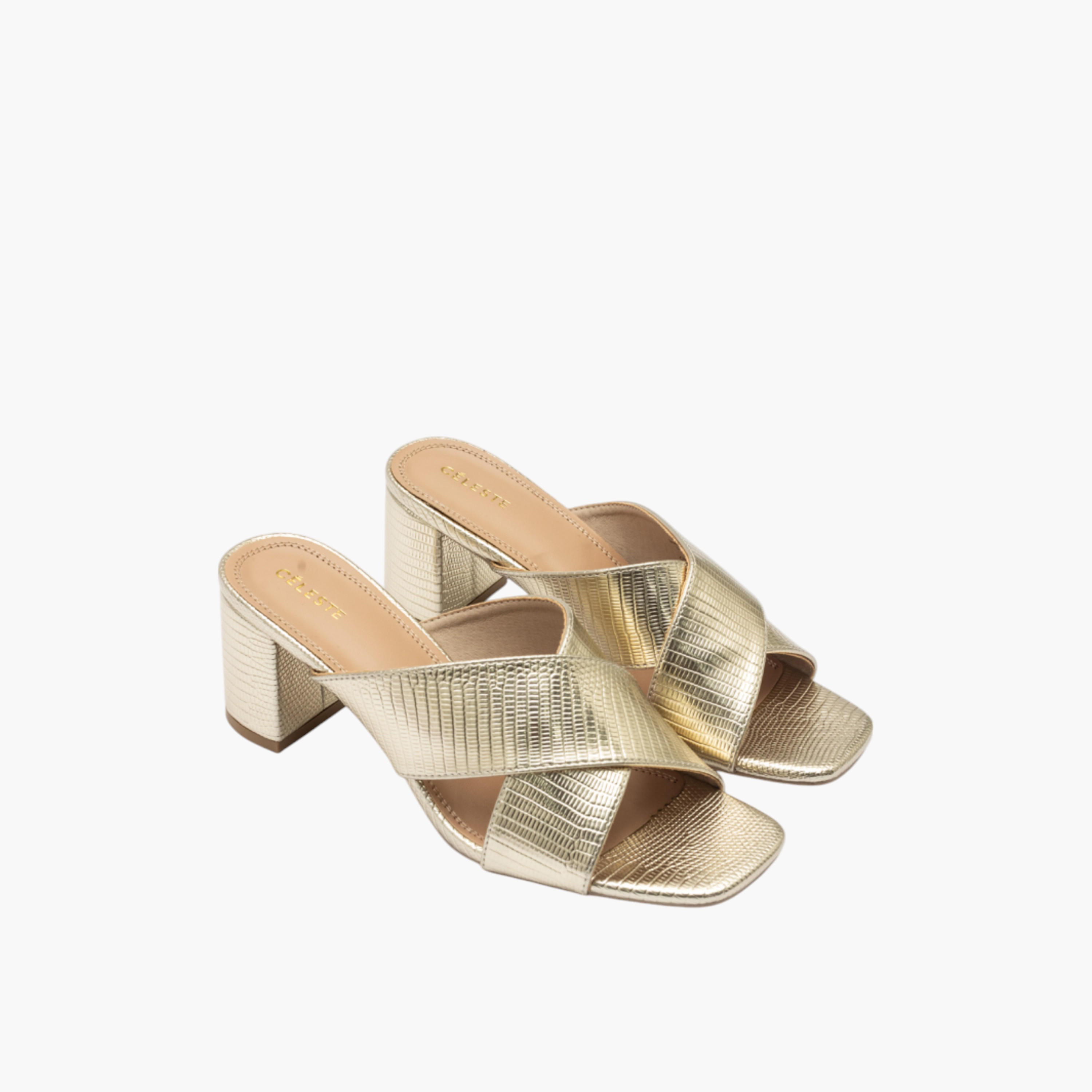 Celeste Women's Textured Cross-Strap Slip-On Sandals with Block Heels-women-shoes-sandals-heeled-image-1