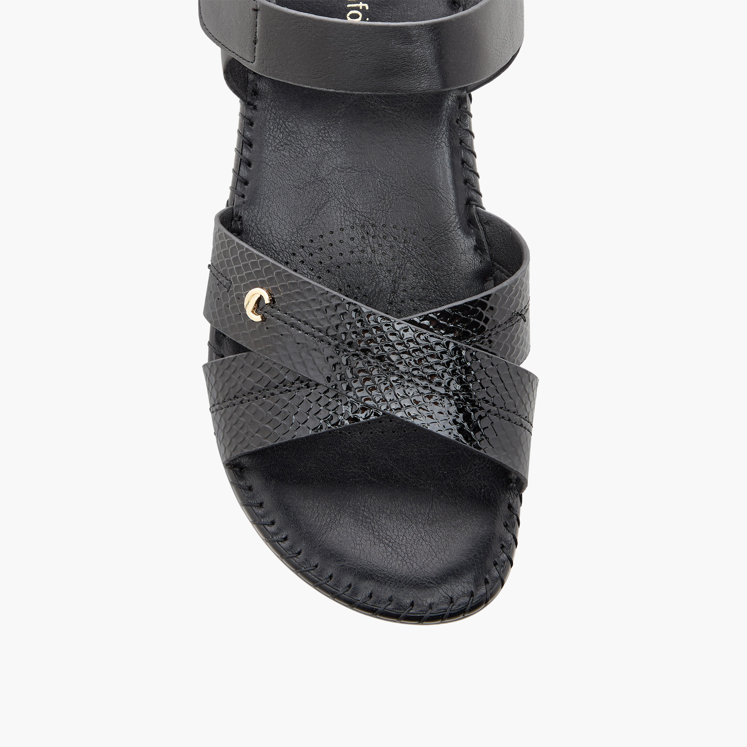 Le Confort Cross Strap Sandals with Hook and Loop Closure-women-shoes-sandals-heeled-image-4