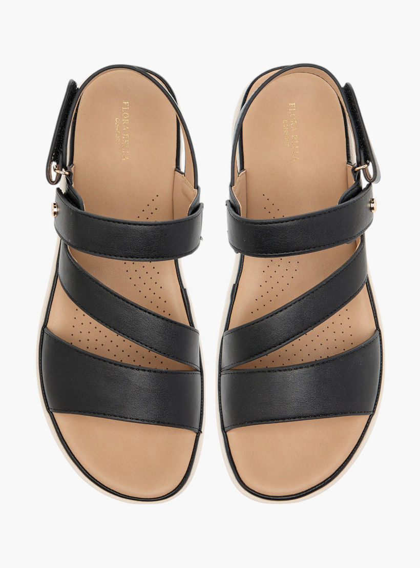 صندل مريح سادة بشريط إغلاق لاصق من فلورا بيلا-women-shoes-flats-sandals-image-1