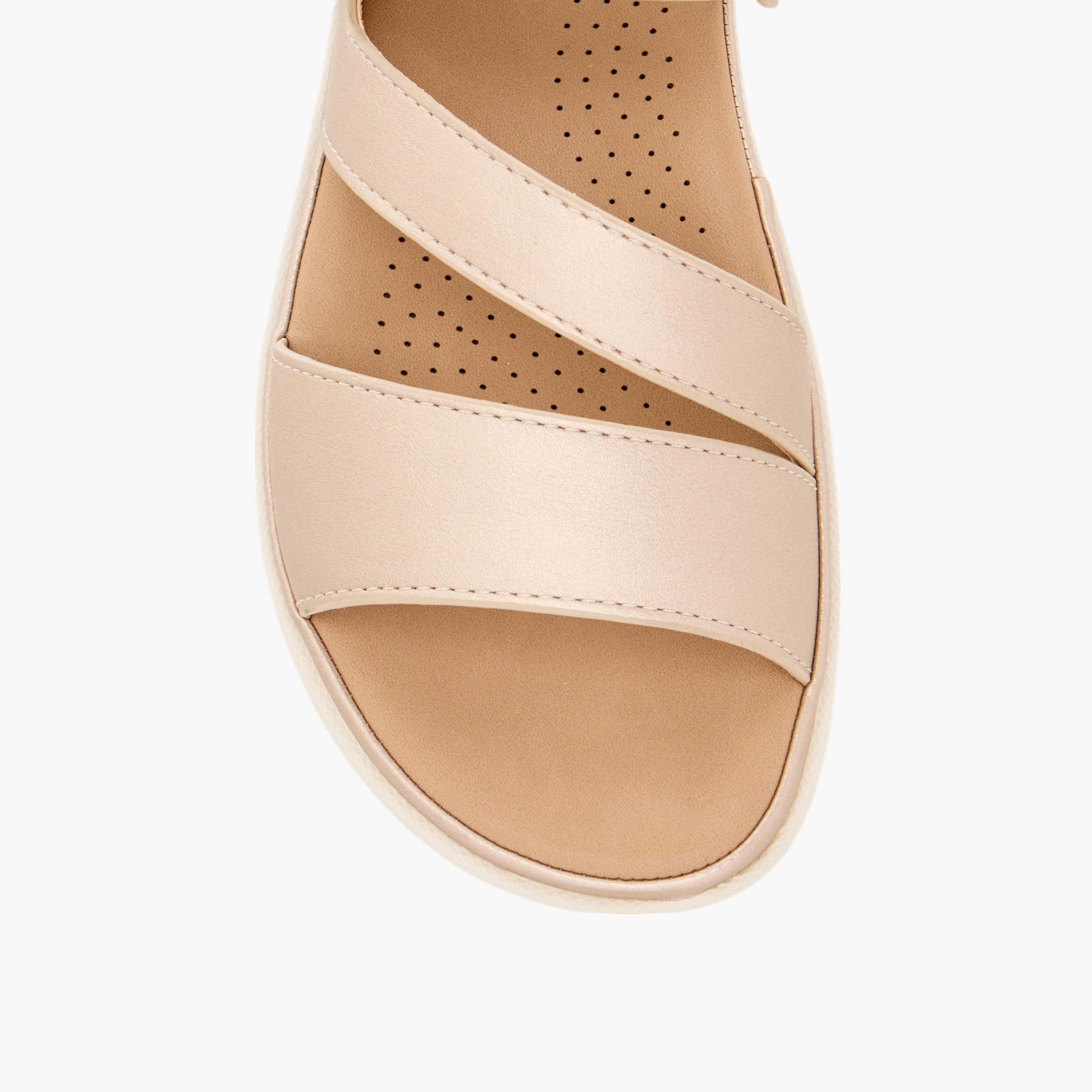 Flora Bella Solid Comfort Sandals with Hook and Loop Closure-women-shoes-flats-sandals-image-4